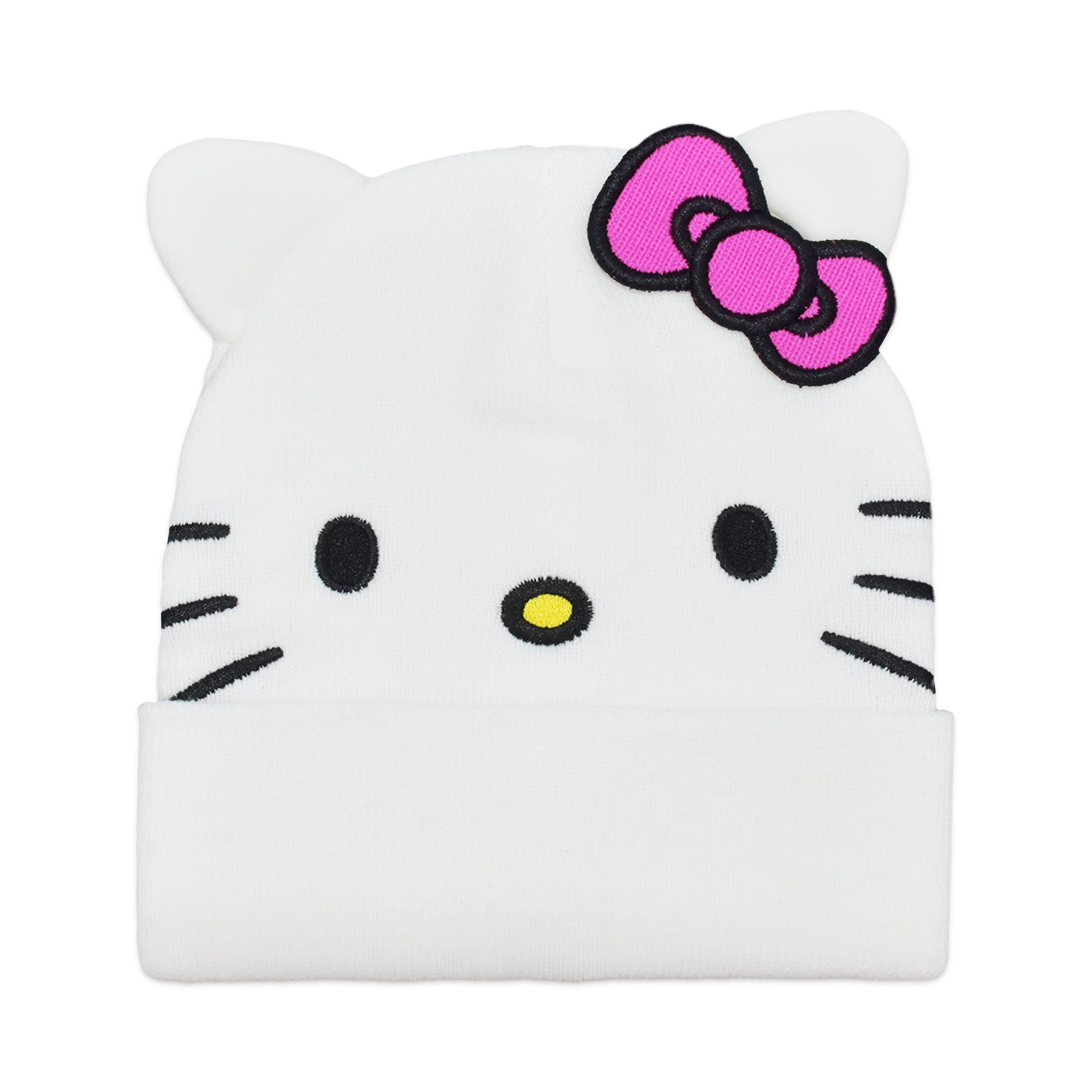 Sanrio Hello Kitty Cosplay Beanie with 3D Ears & Bow Appliqué