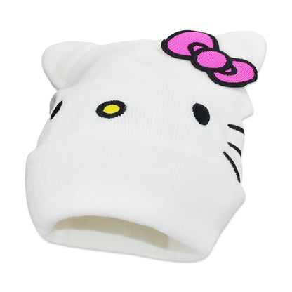 Sanrio Hello Kitty Cosplay Beanie with 3D Ears & Bow Appliqué