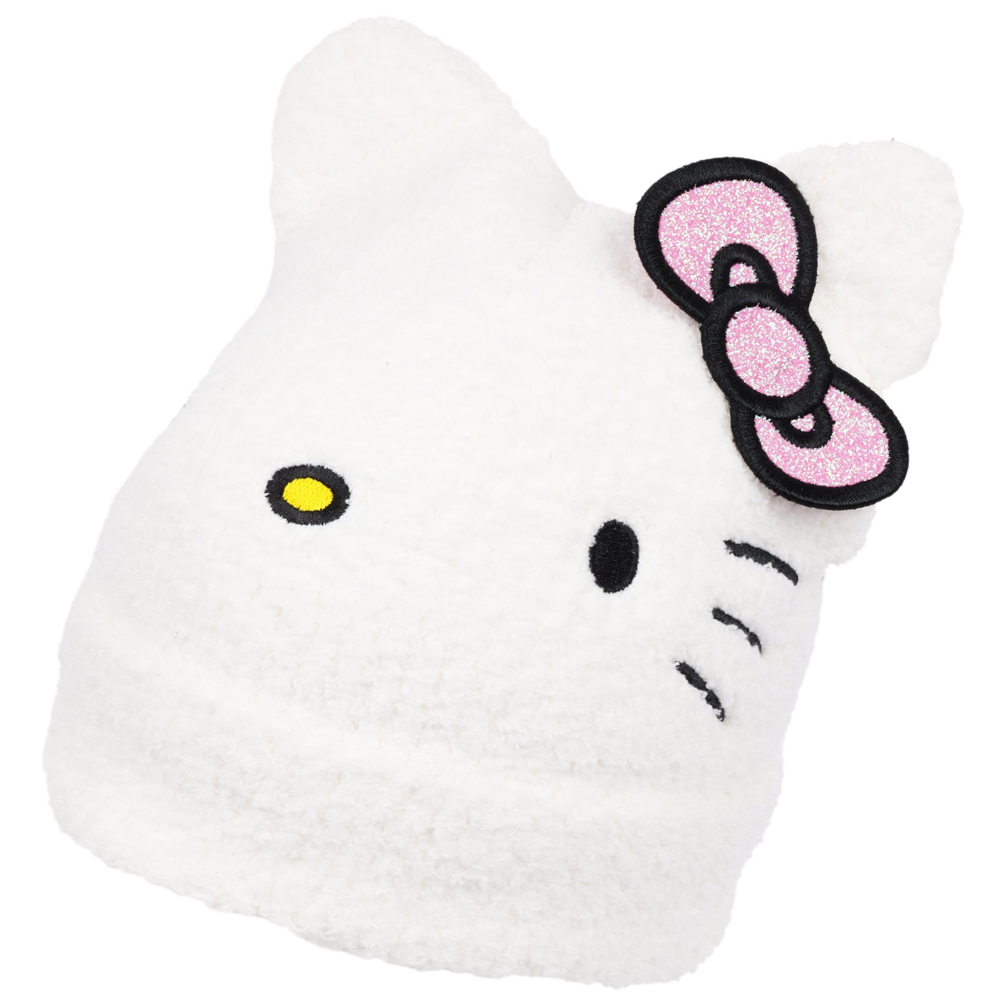 Sanrio Hello Kitty White Beanie with Glitter Bow