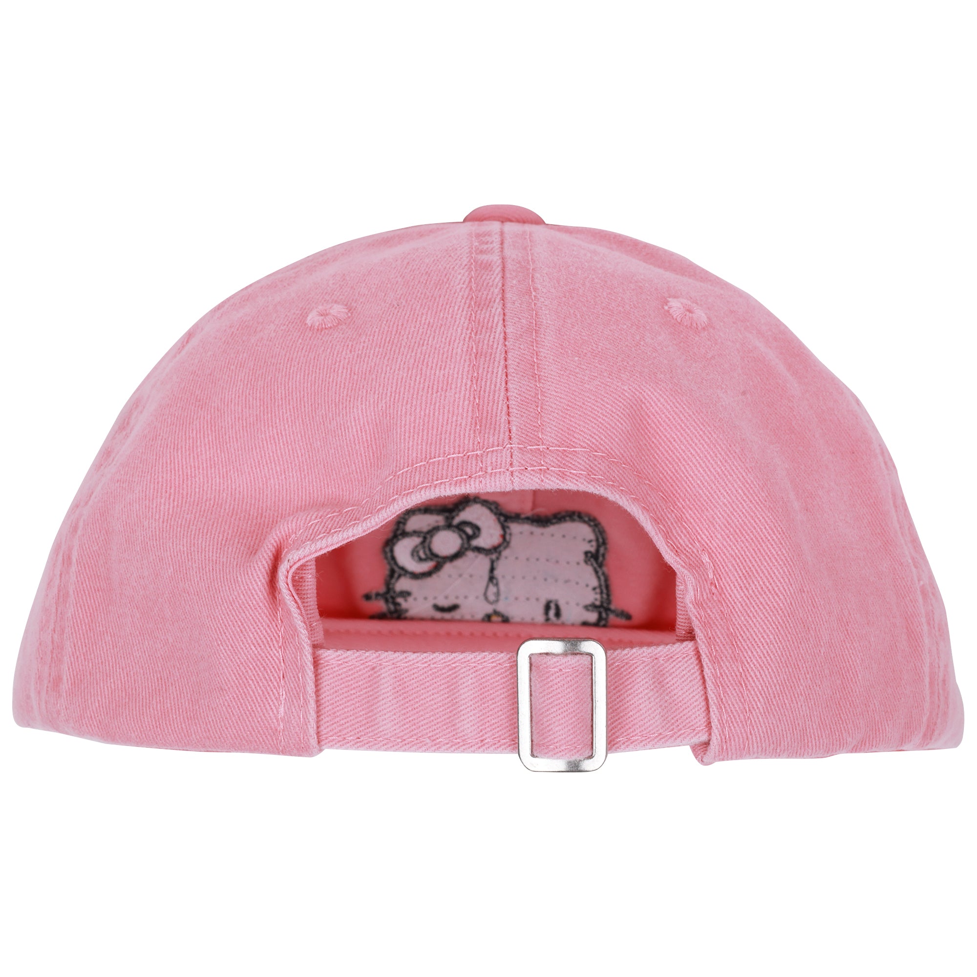 Concept One Hello Kitty Baseball Cap, Adjustable Cotton Dad Hat with Curved Brim, Chenille Patch