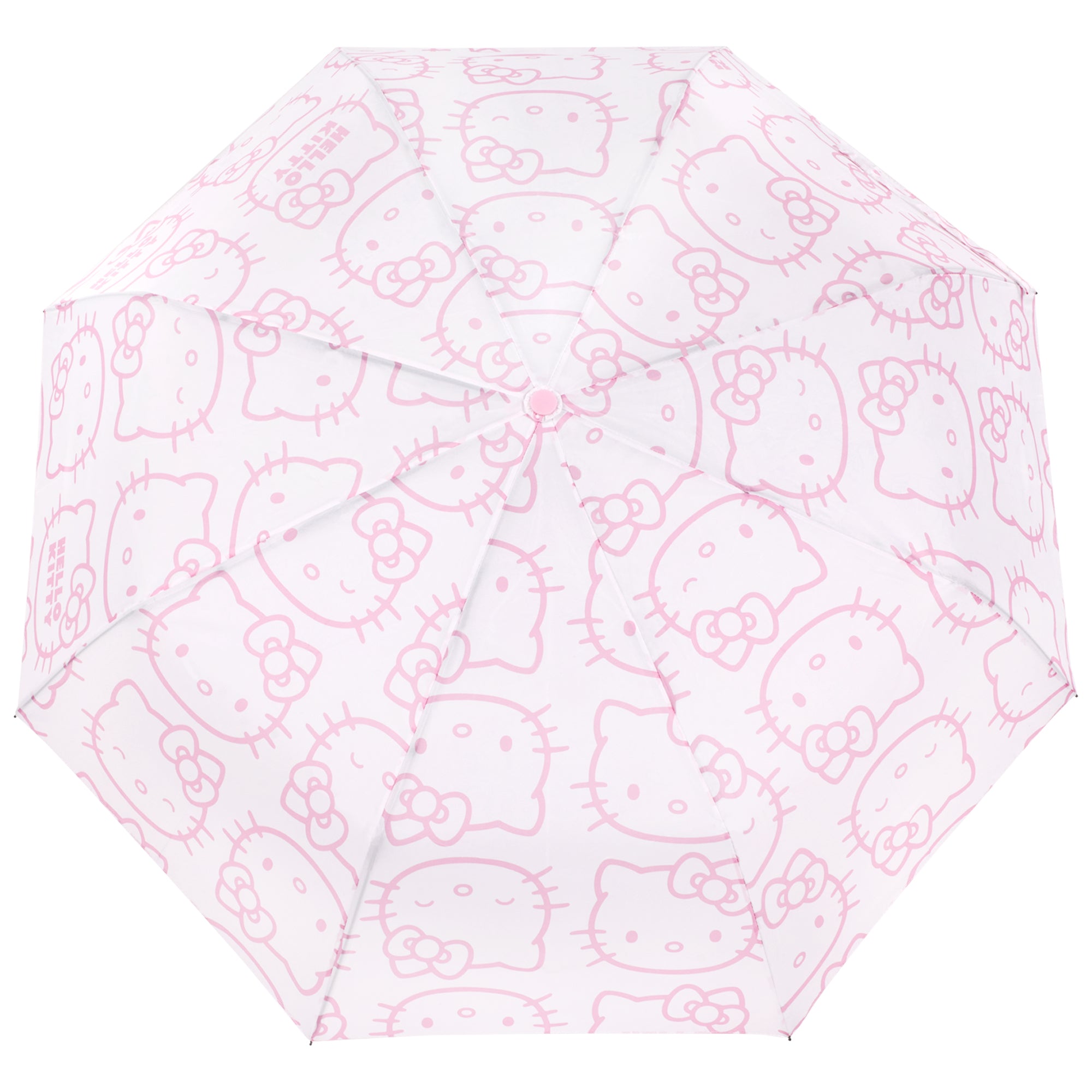 Sanrio Hello Kitty Expression White with Pink Outline Print Umbrella