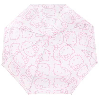 Sanrio Hello Kitty Expression White with Pink Outline Print Umbrella