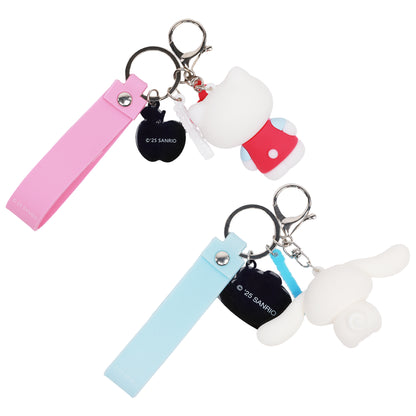 Sanrio Hello Kitty & Cinnamoroll Keychain Set – Officially Licensed 3D Character Lanyard Keychains