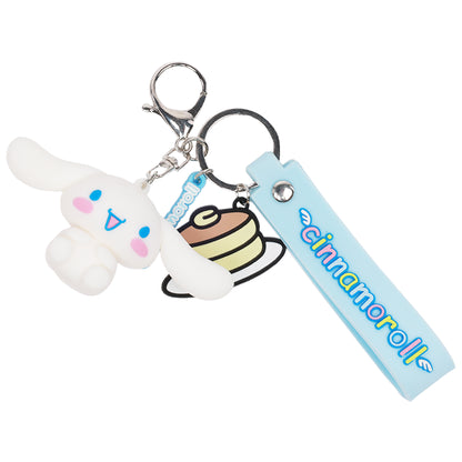 Sanrio Hello Kitty & Cinnamoroll Keychain Set – Officially Licensed 3D Character Lanyard Keychains