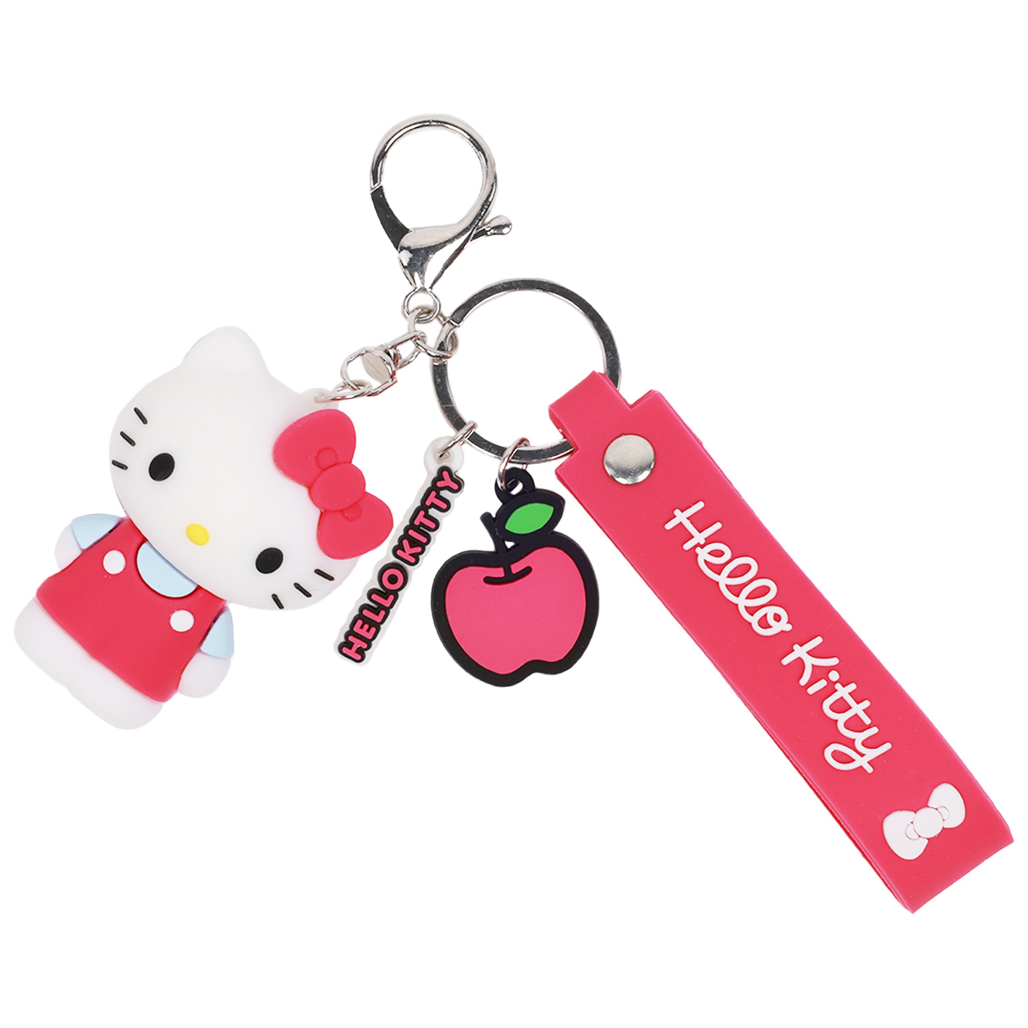 Sanrio Hello Kitty & Kuromi Keychain Set – Officially Licensed 3D Character Lanyard Keychains