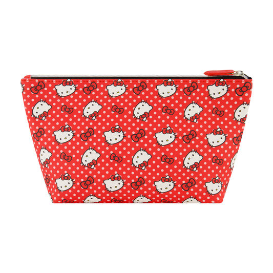 Concept One Hello Kitty Travel Makeup Bag, Trapezoid Cosmetic Organizer Pouch for Women