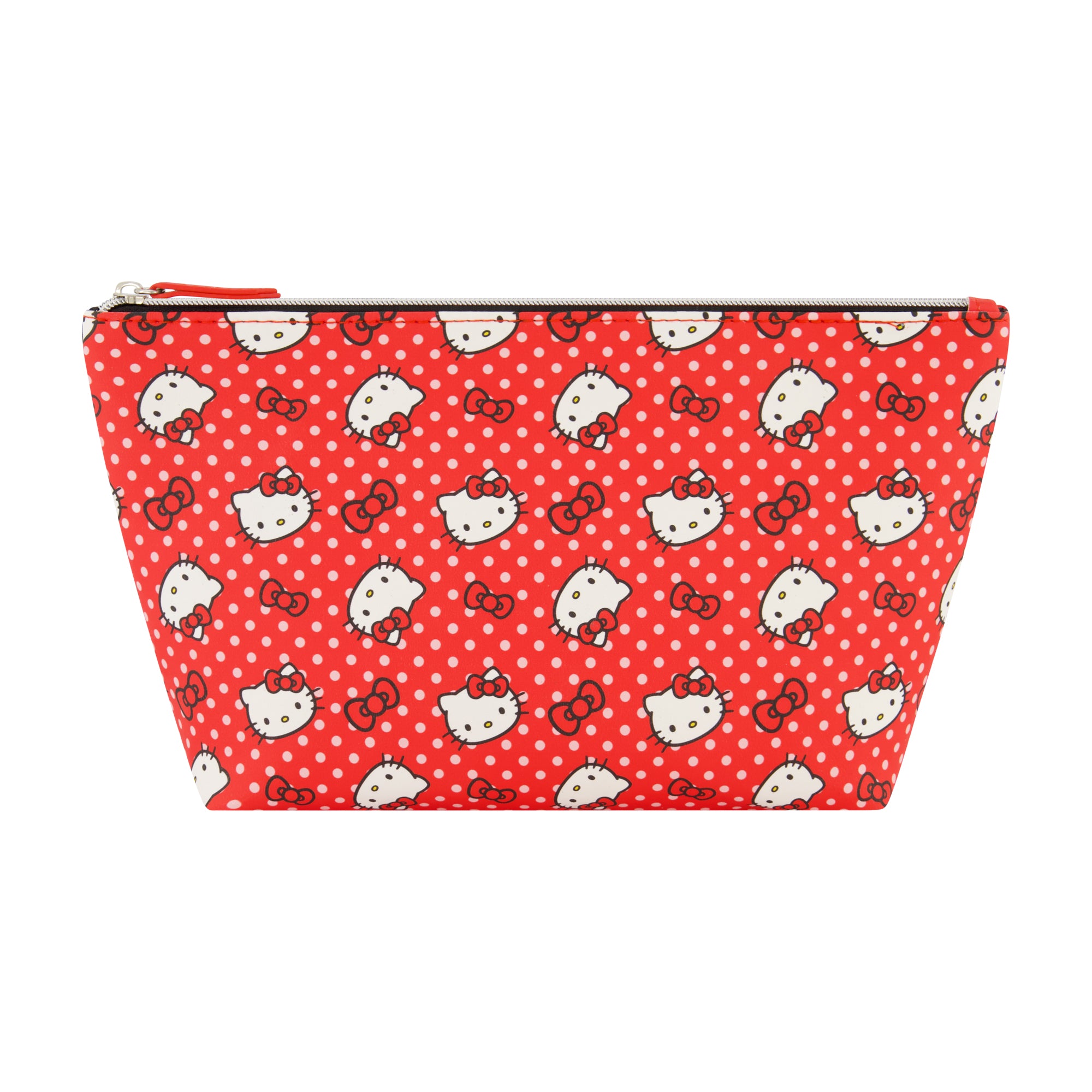 Concept One Hello Kitty Travel Makeup Bag, Trapezoid Cosmetic Organizer Pouch for Women