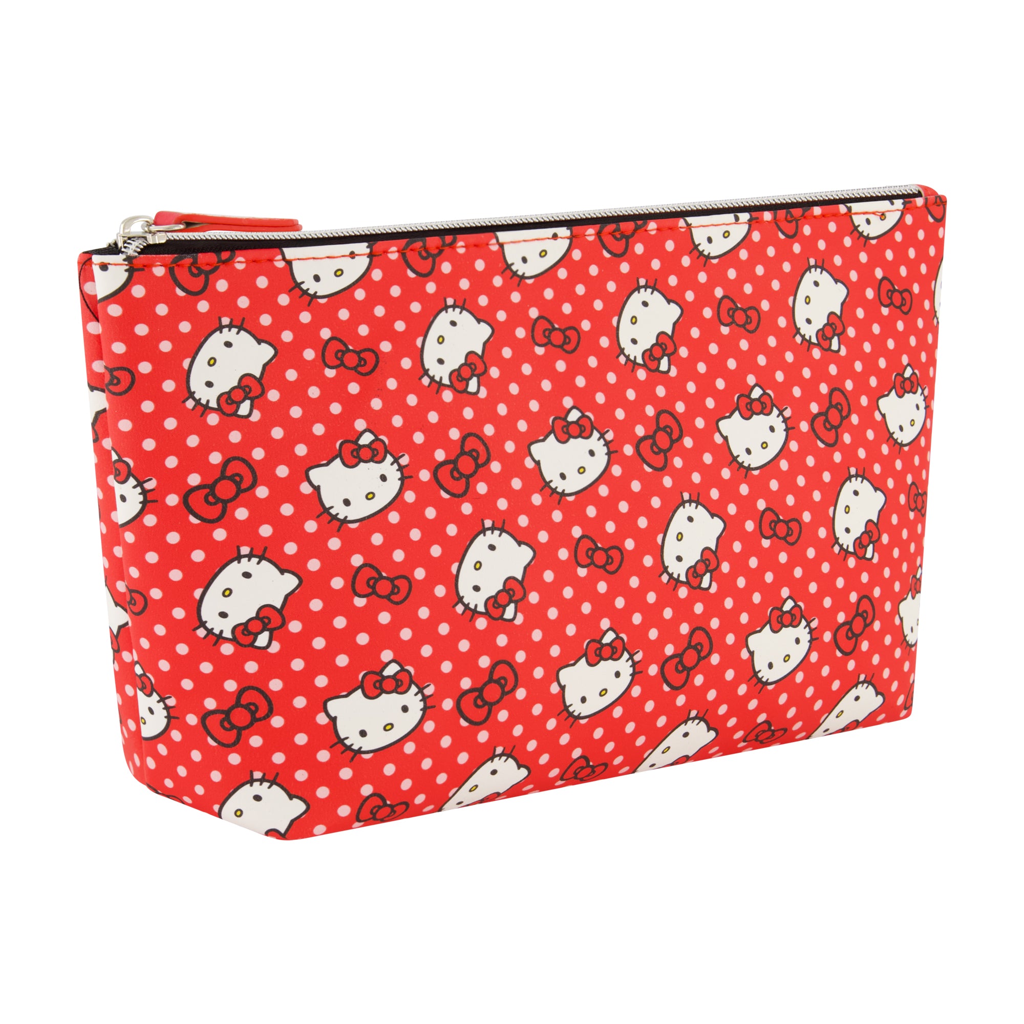 Concept One Hello Kitty Travel Makeup Bag, Trapezoid Cosmetic Organizer Pouch for Women