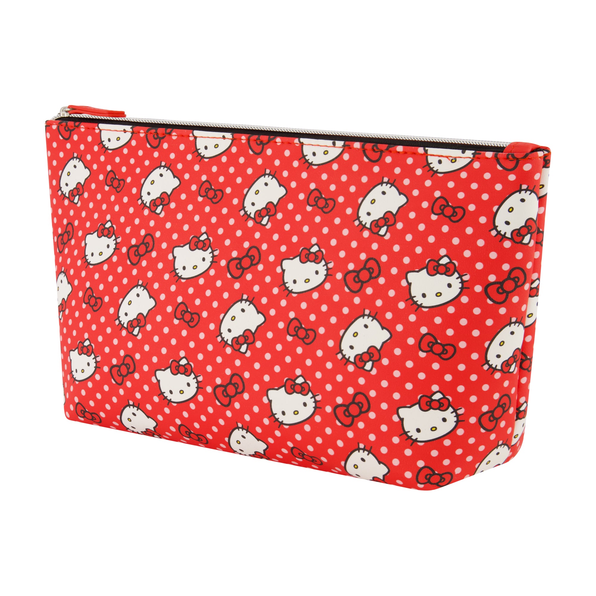 Concept One Hello Kitty Travel Makeup Bag, Trapezoid Cosmetic Organizer Pouch for Women