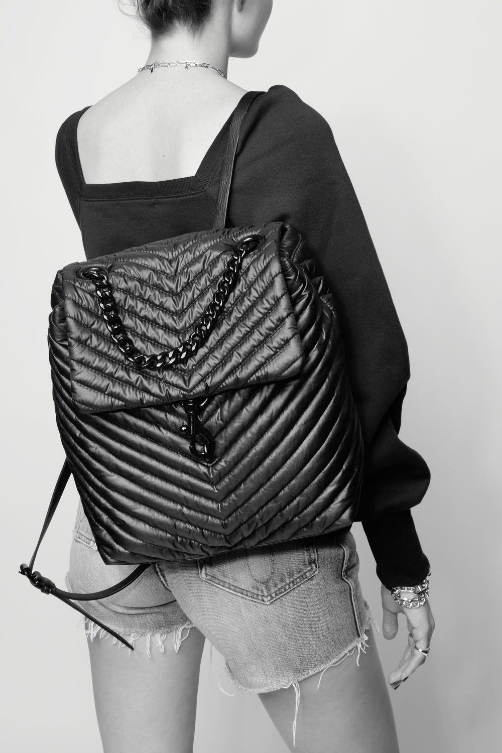 Rebecca Minkoff Edie Nylon Backpack Black