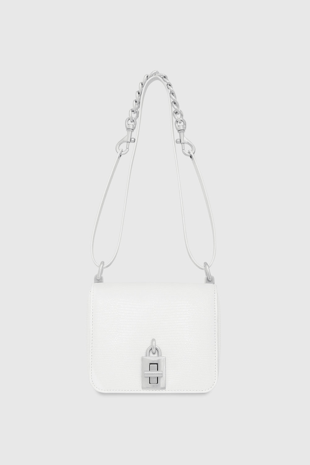 Rebecca Minkoff Love Too Small Square Crossbody Blanc