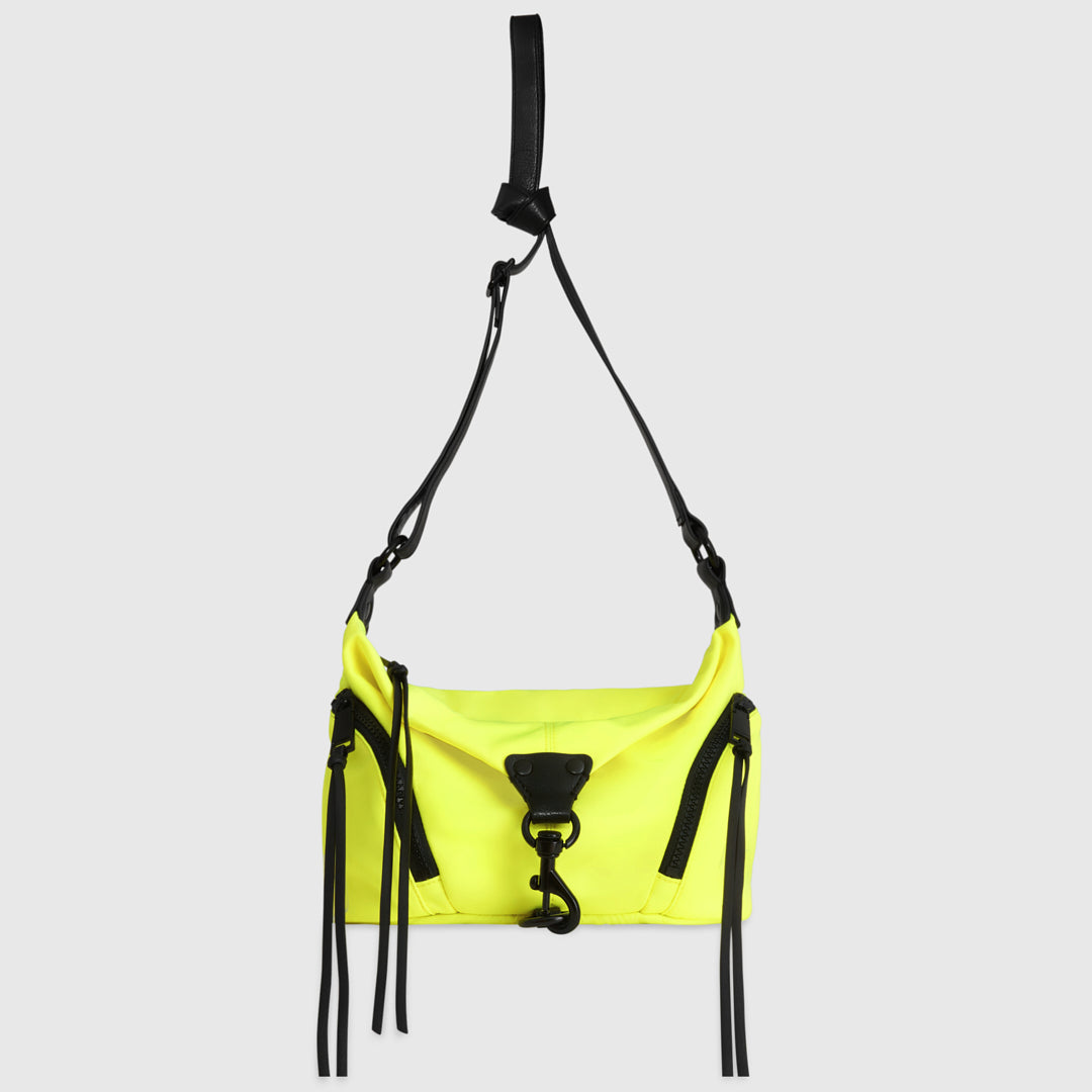 Rebecca Minkoff Small Julian Nylon Crossbody Neon Yellow
