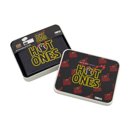 HOT ONES LOGO Bifold Wallet, Slim Wallet with Decorative Tin Unisex