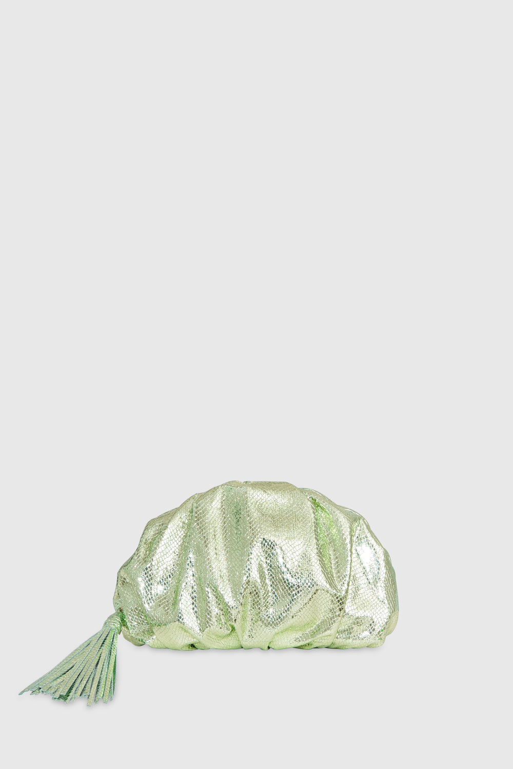 Rebecca Minkoff Ruched Clutch Mint / Antique Brass
