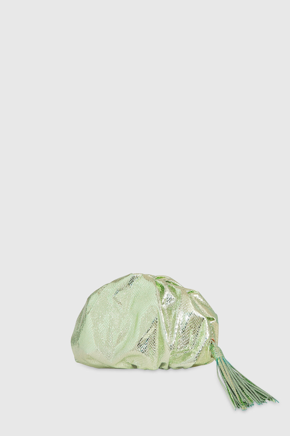 Rebecca Minkoff Ruched Clutch Mint / Antique Brass