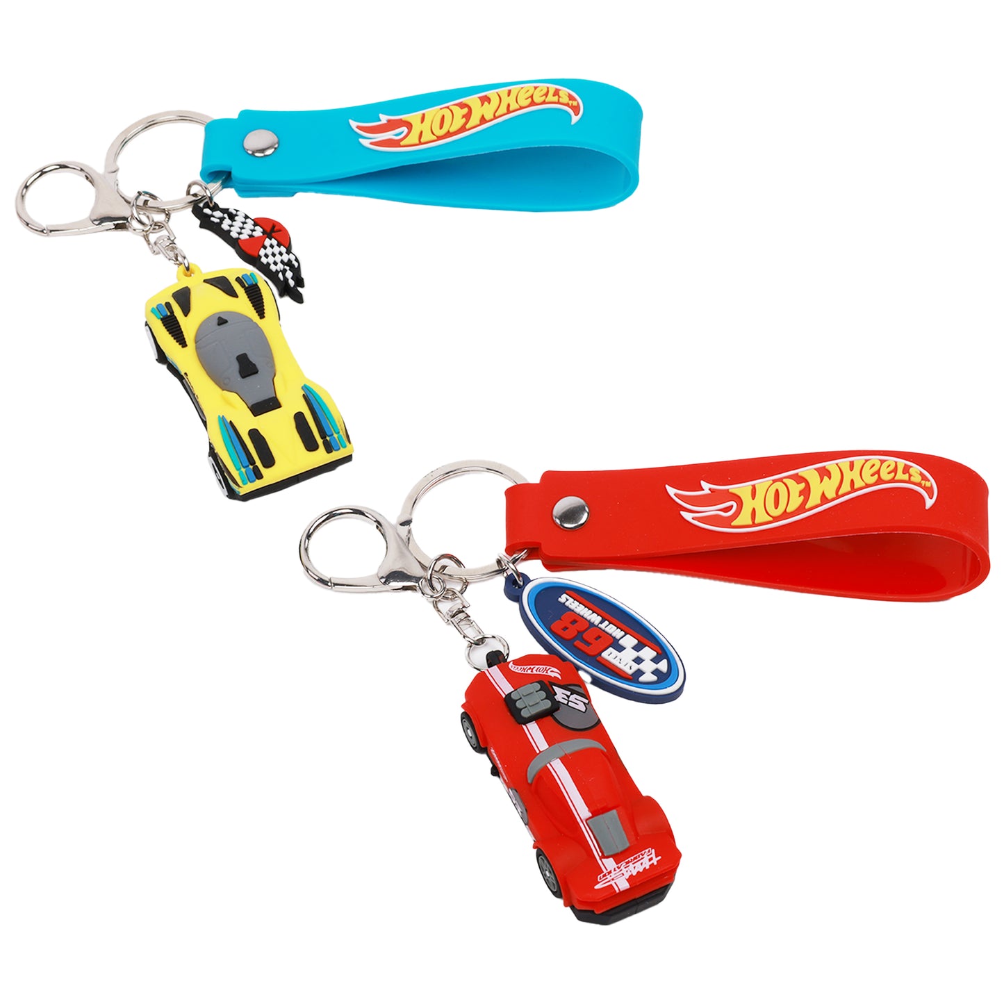 Hot Wheels 3D Car Keychain Set – Officially Licensed Lanyard Keychains (2-Pack)