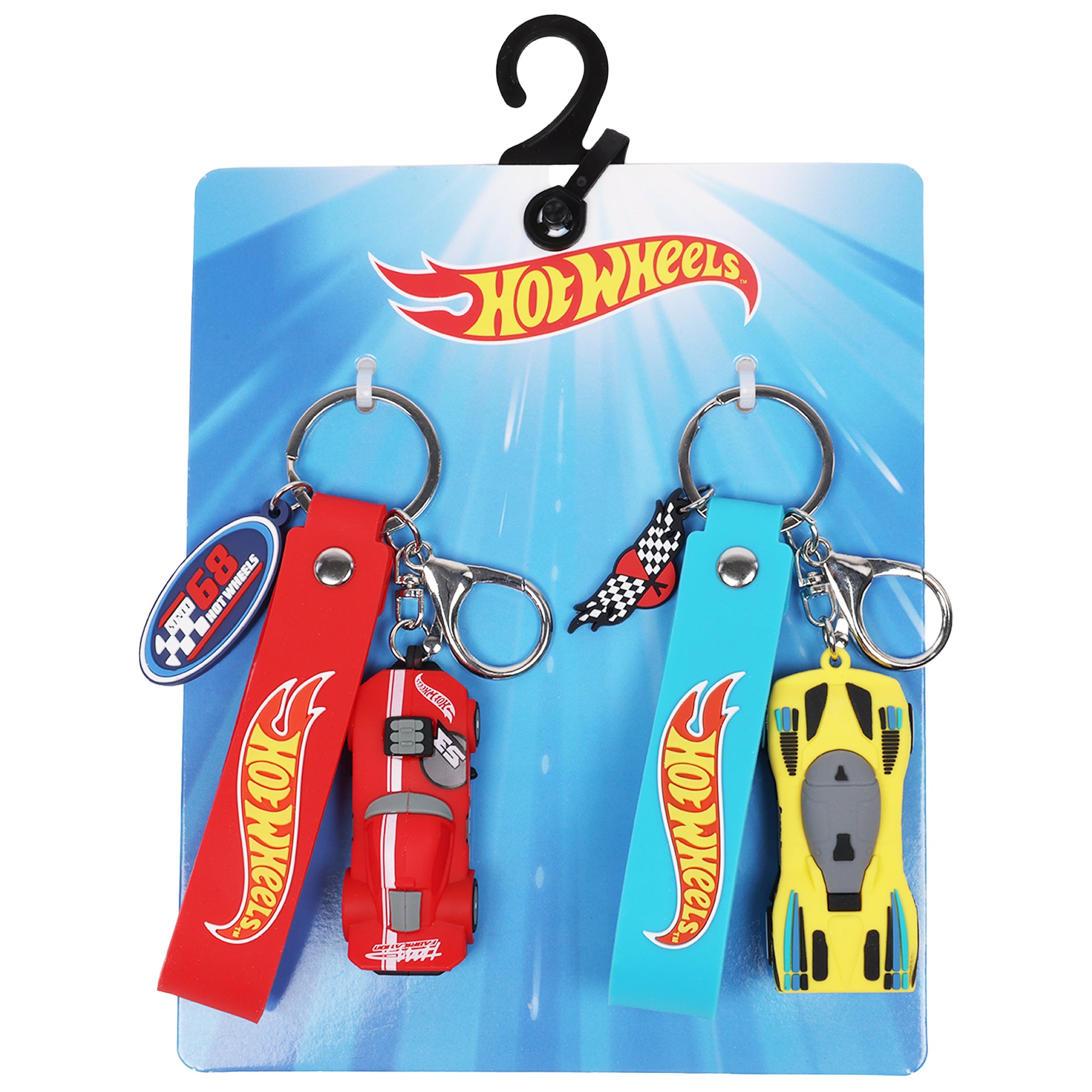Hot Wheels 3D Car Keychain Set – Officially Licensed Lanyard Keychains (2-Pack)