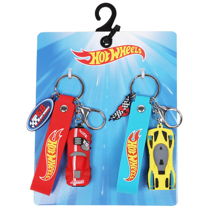 Hot Wheels 3D Car Keychain Set – Officially Licensed Lanyard Keychains (2-Pack)