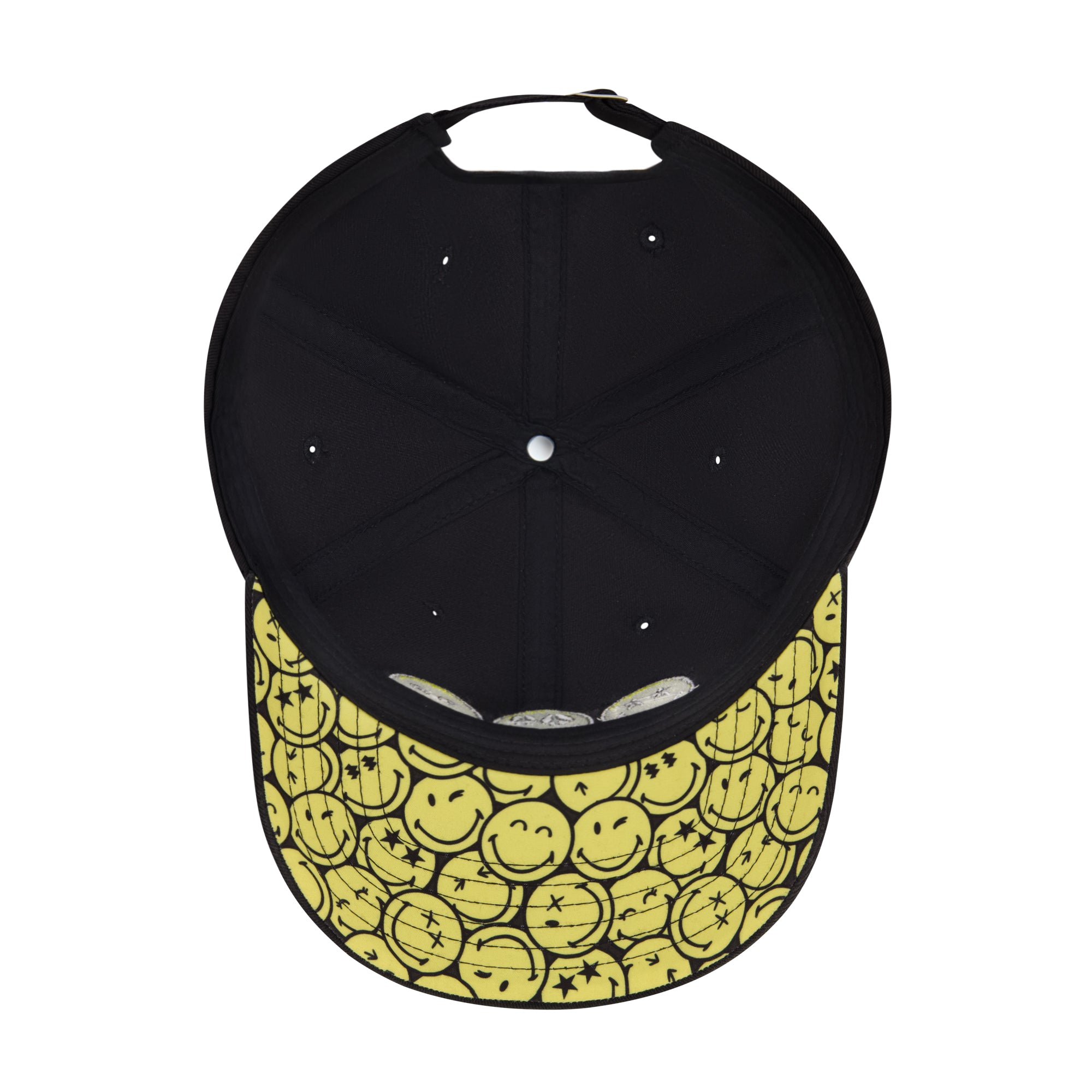 Smileyworld Smilie Peace Eyes Dad Cap,Black