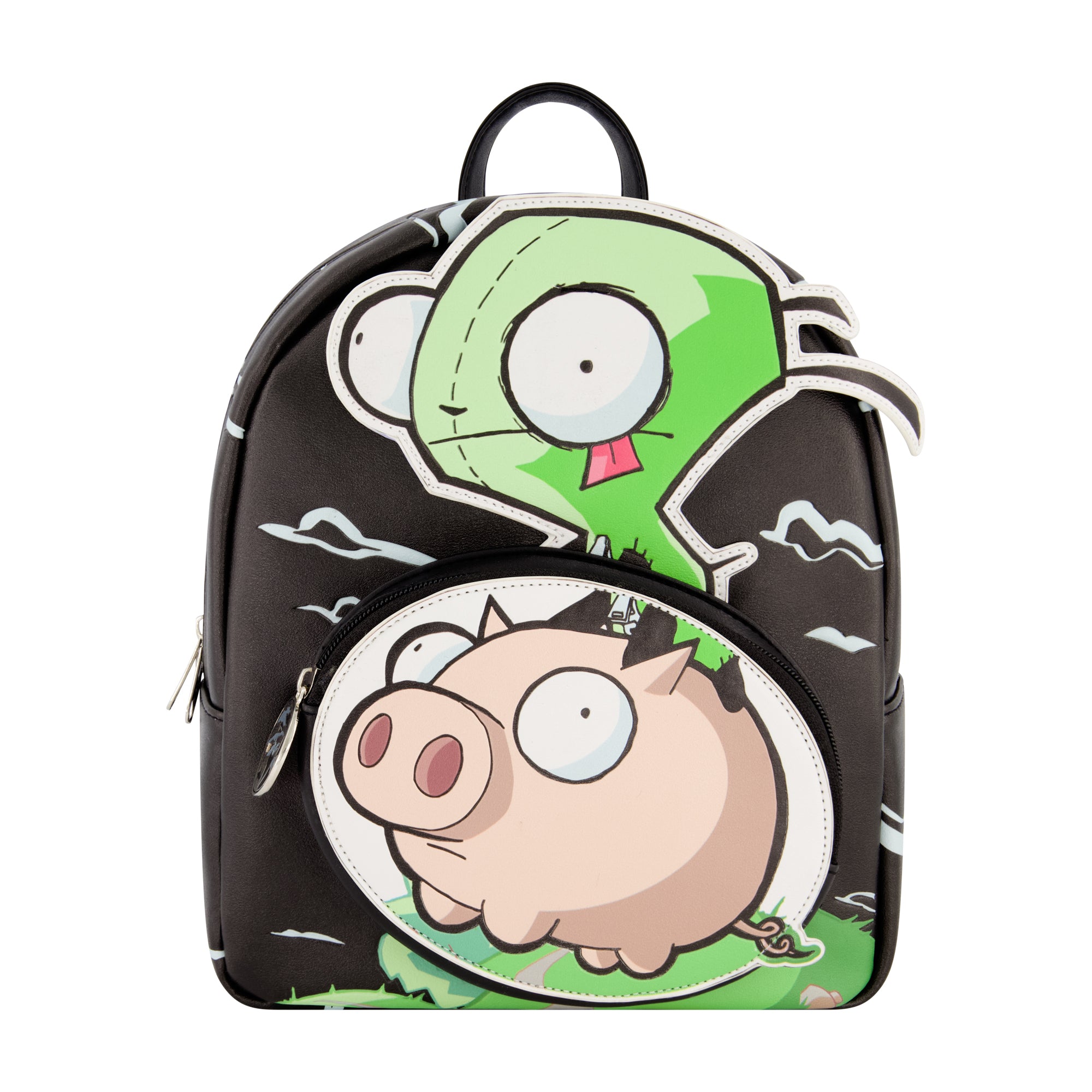 Nickelodeon Invader Gir On Pig Mini Backpack Black CONCEPT ONE ACCESSORIES