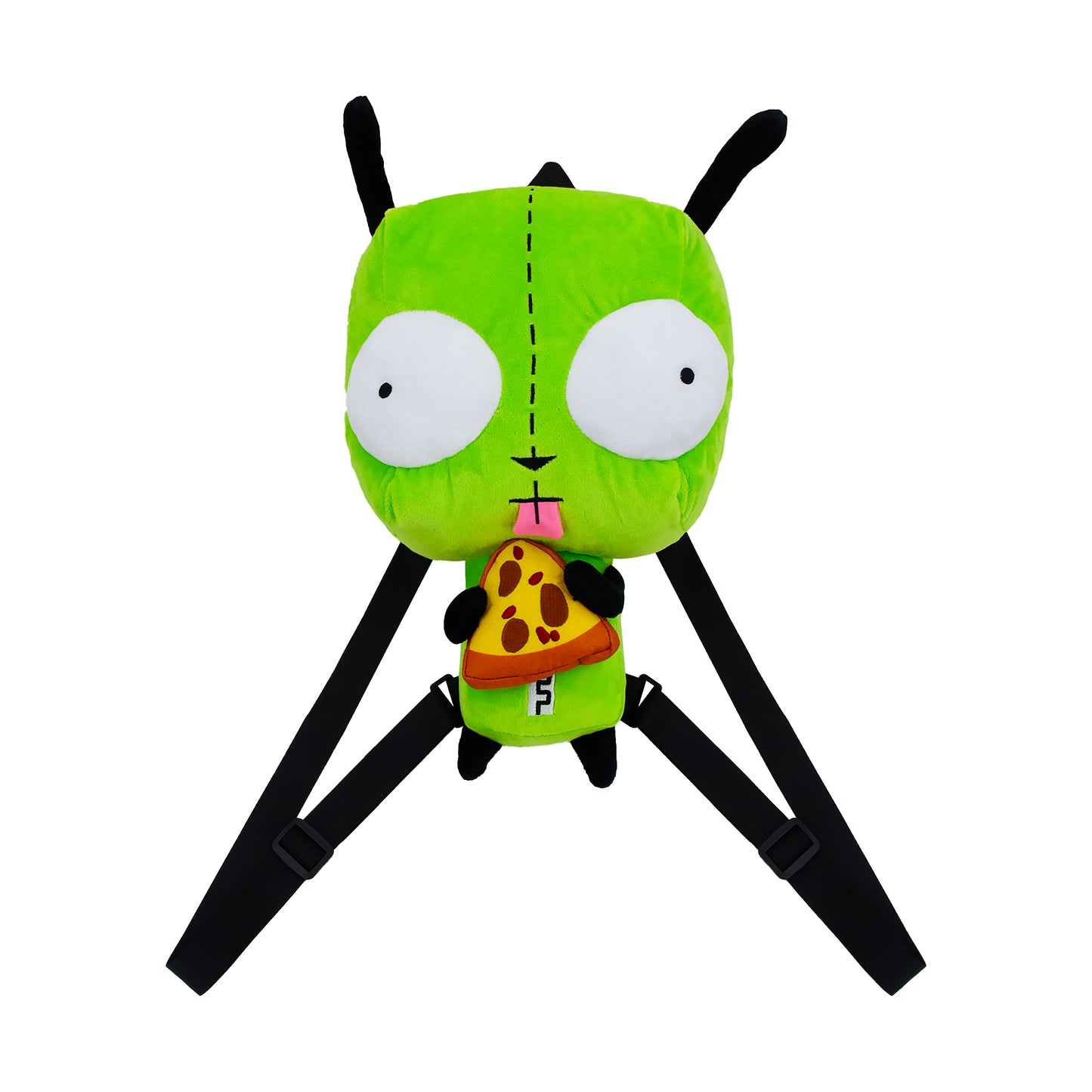 Invader Zim GIR Pizza Plush Backpack, Green