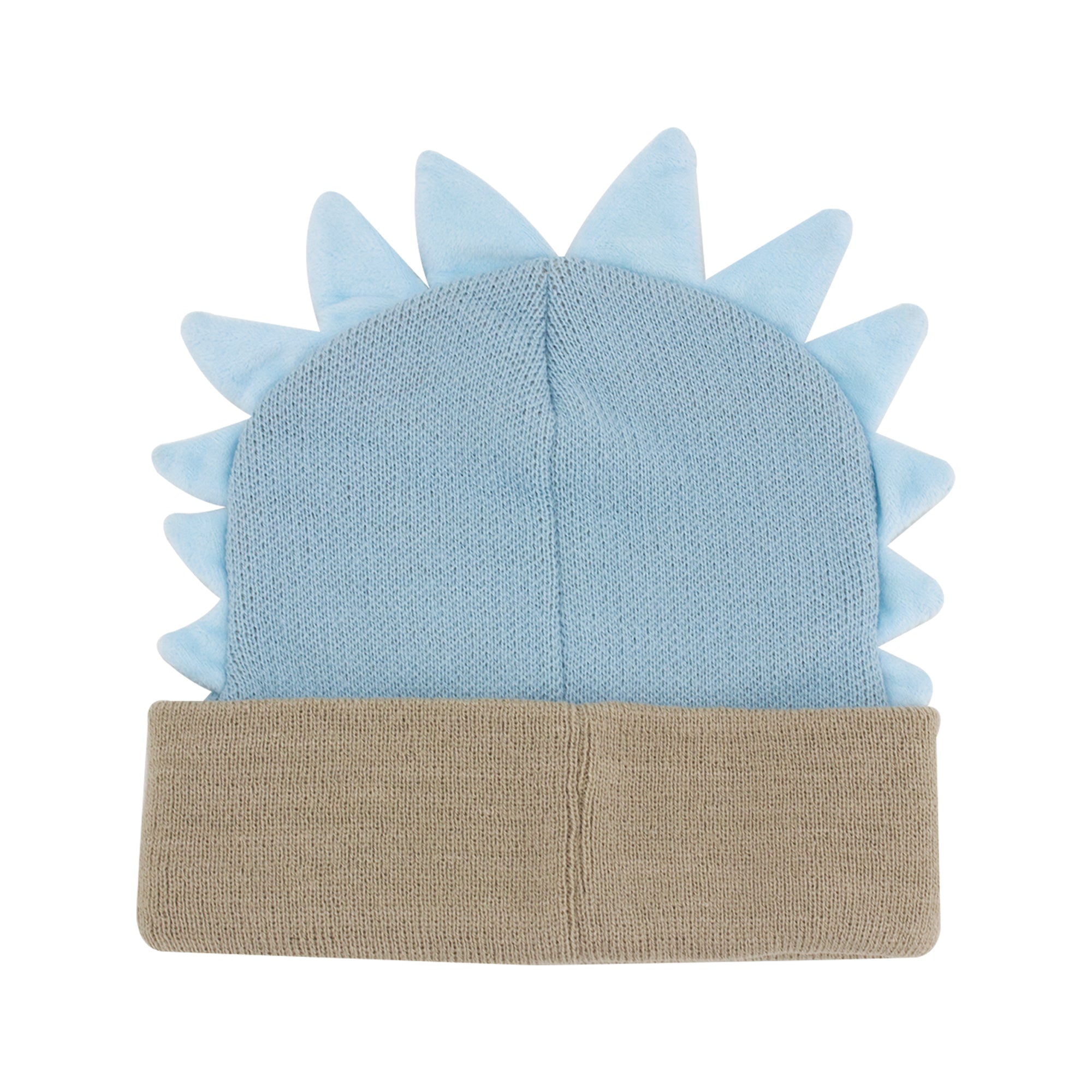 Rick and Morty Rick Sanchez Face Knit Beanie with 3D Hair Spikes – Cuffed Winter Hat