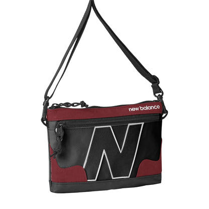 New Balance Legacy Shoulder Bag, Blk/Red