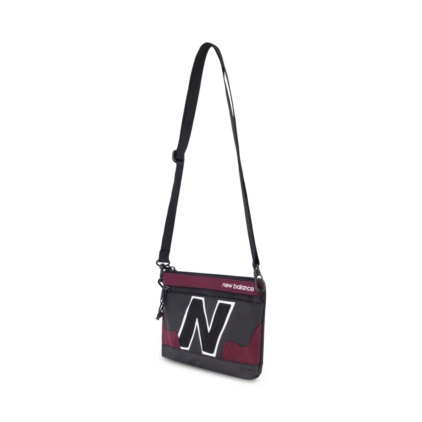 New Balance Legacy Shoulder Bag, Blk/Red