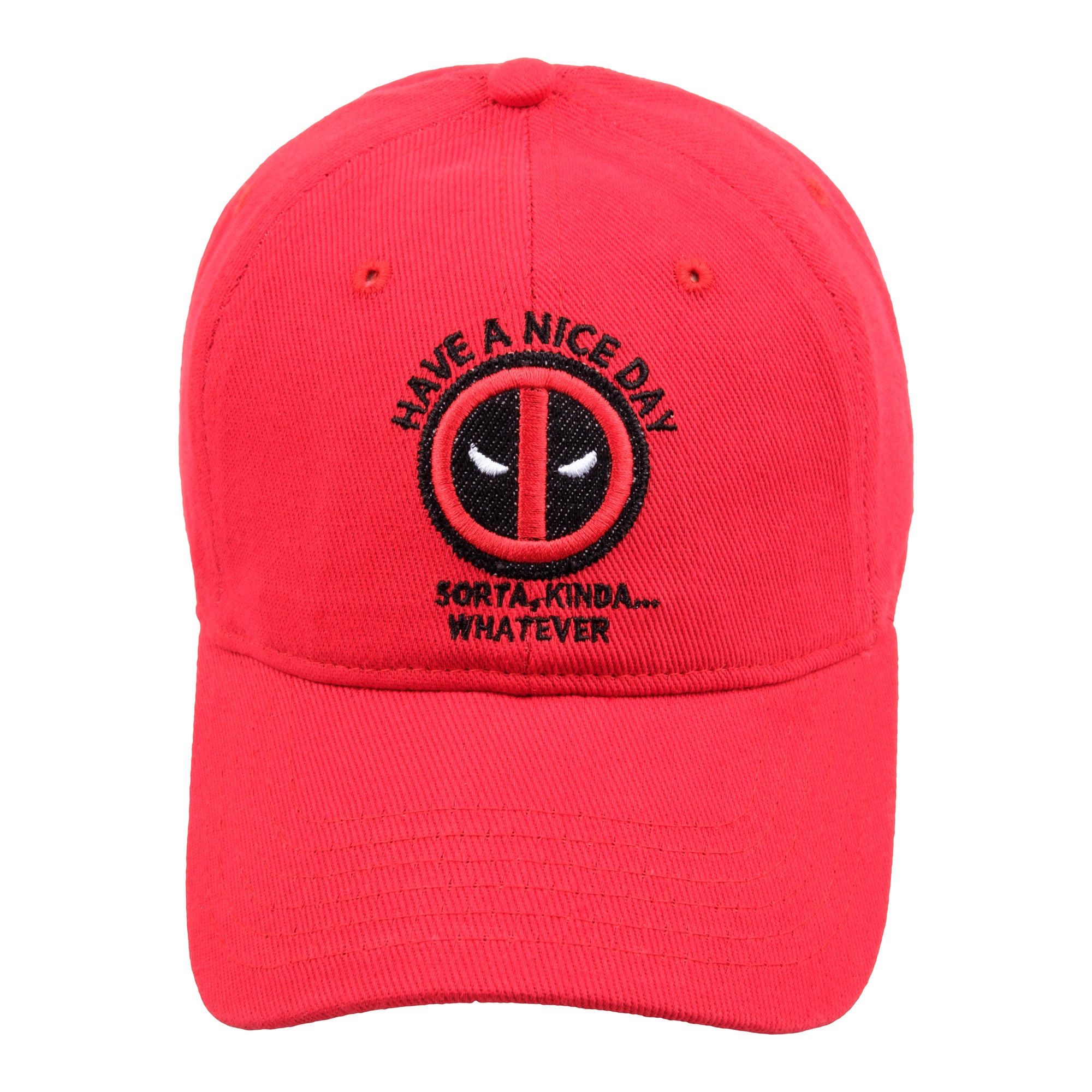 Concept One Marvel Deadpool Have a Nice Day Cotton Adjustable Baseball Hat with Curved Brim