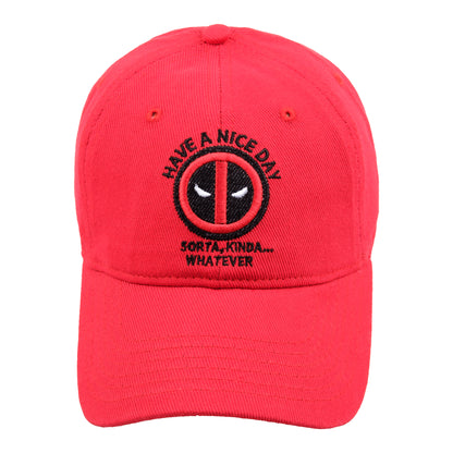 Concept One Marvel Deadpool Have a Nice Day Cotton Adjustable Baseball Hat with Curved Brim