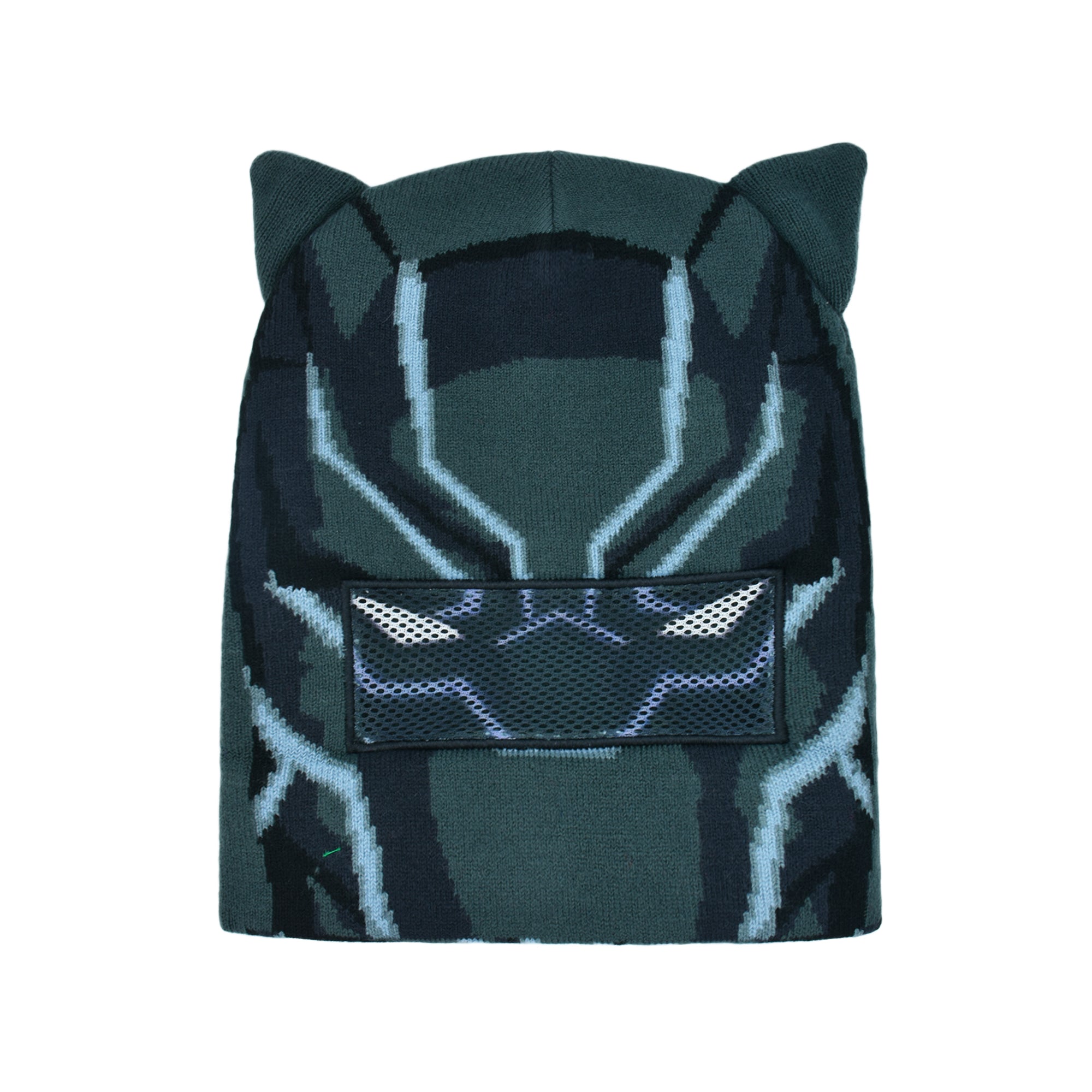 Marvel Black Panther Roll Down Cuff Beanie Hat, Black, One Size