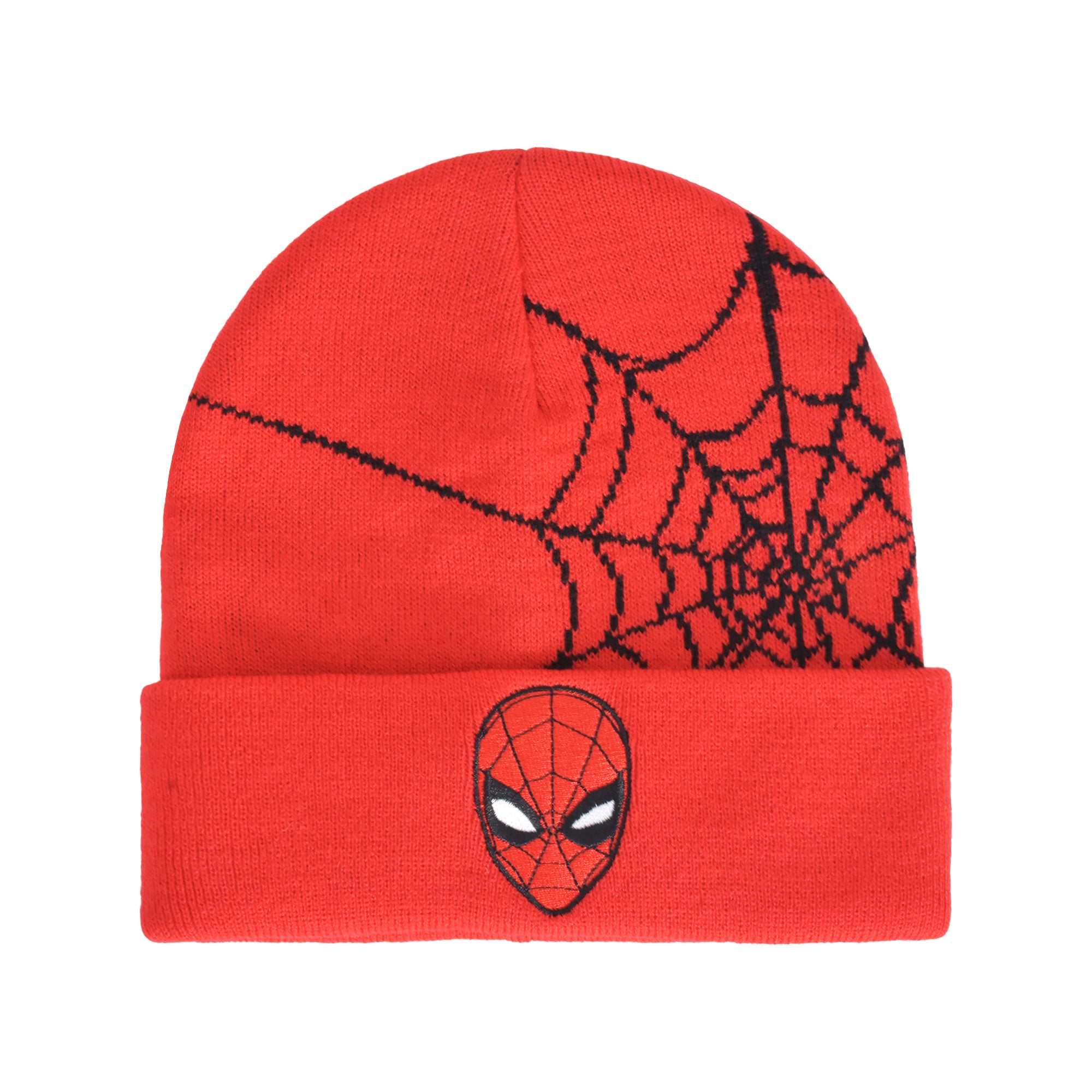 Concept One Marvel Spider-Man Beanie Hat, Game Logo Winter Knit Cap with Cuff