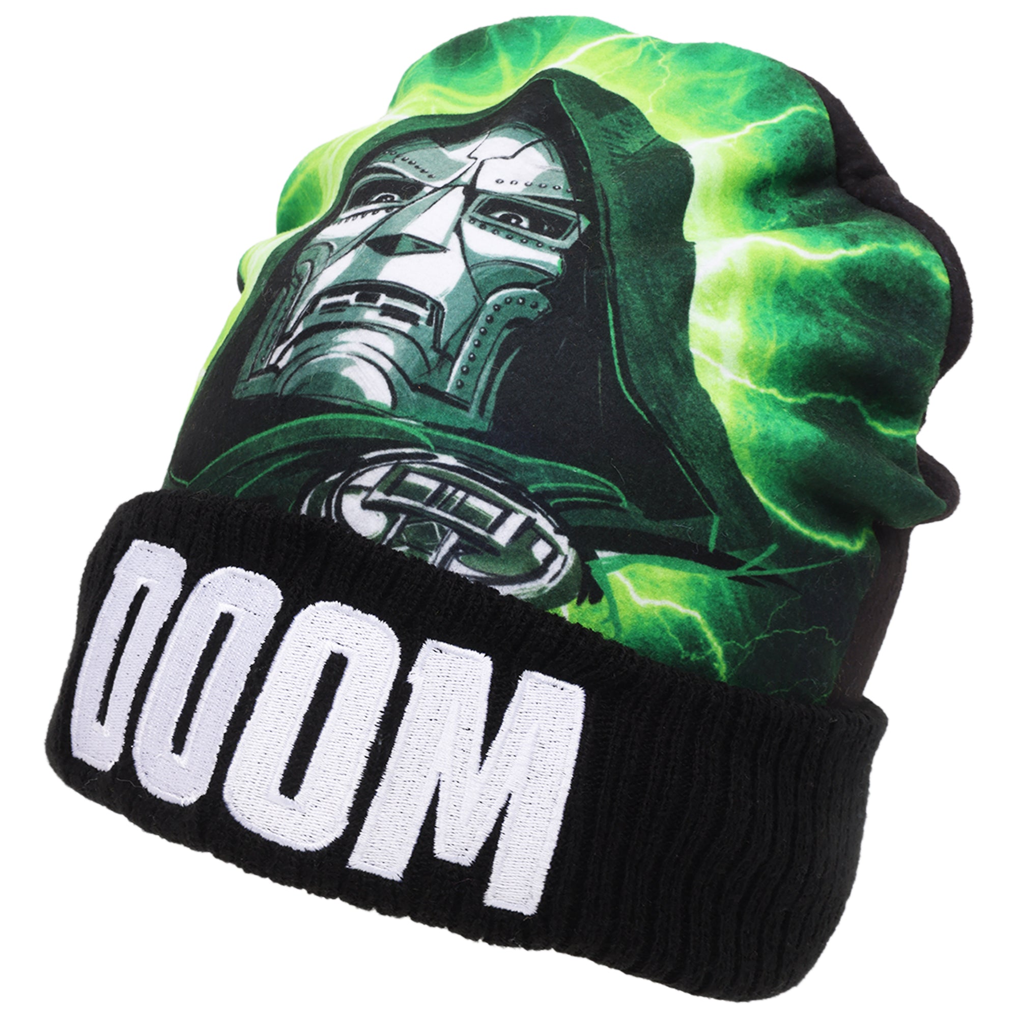 Marvel Avengers Doctor Doom Boys Cuff Beanie – Black & Green