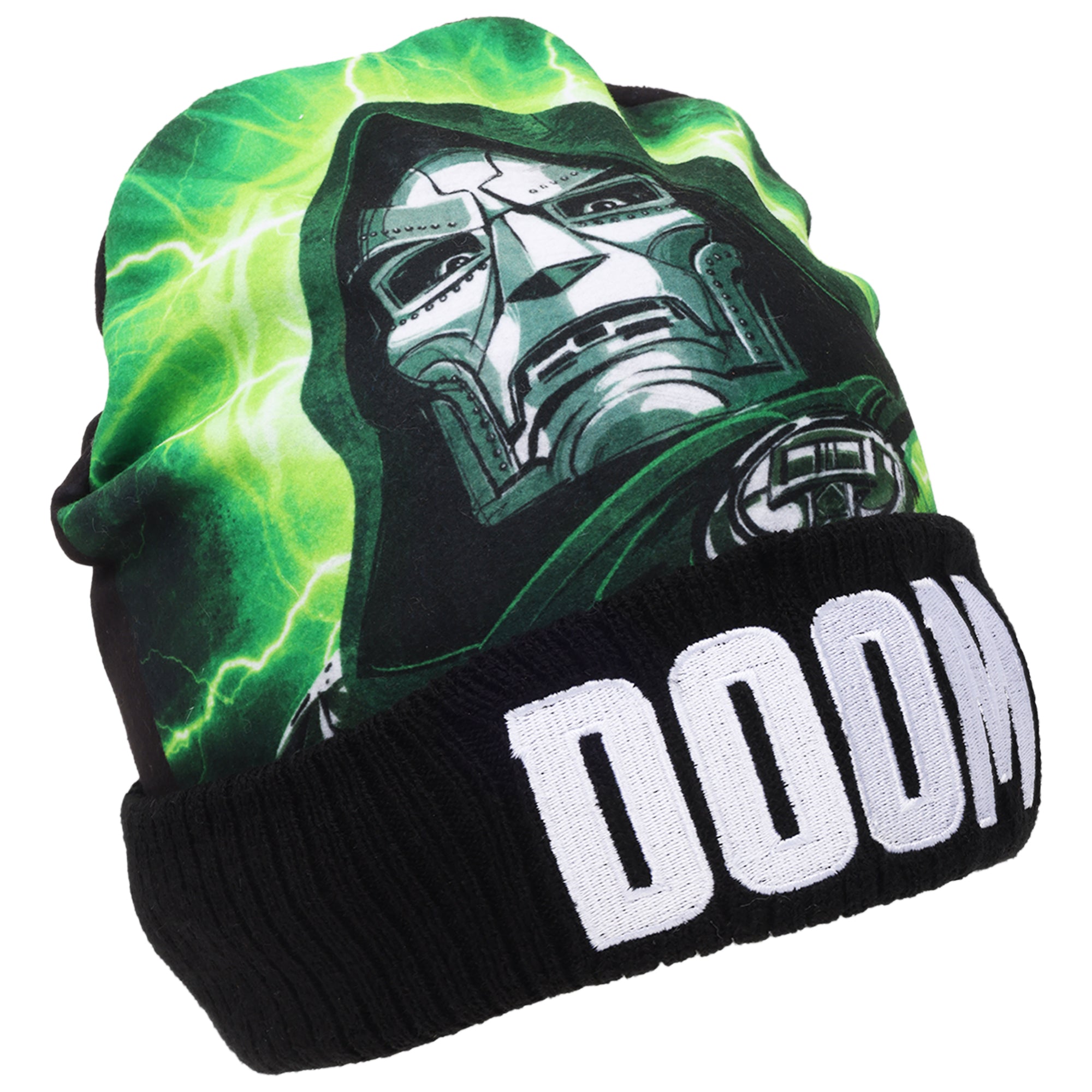 Marvel Avengers Doctor Doom Boys Cuff Beanie – Black & Green