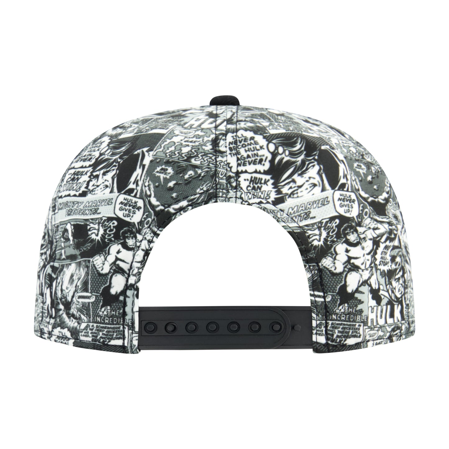 Marvel Hulk Comic Print Baseball Cap with Metal Logo Badge – Adjustable Snapback