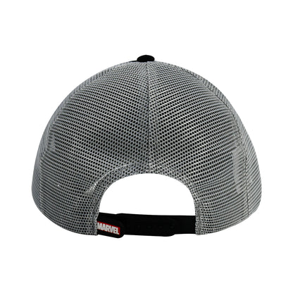Marvel Spider-Man Baseball Cap, Miles Morales Logo Adjustable Snapback Hat with Curved Brim, Black, One Size