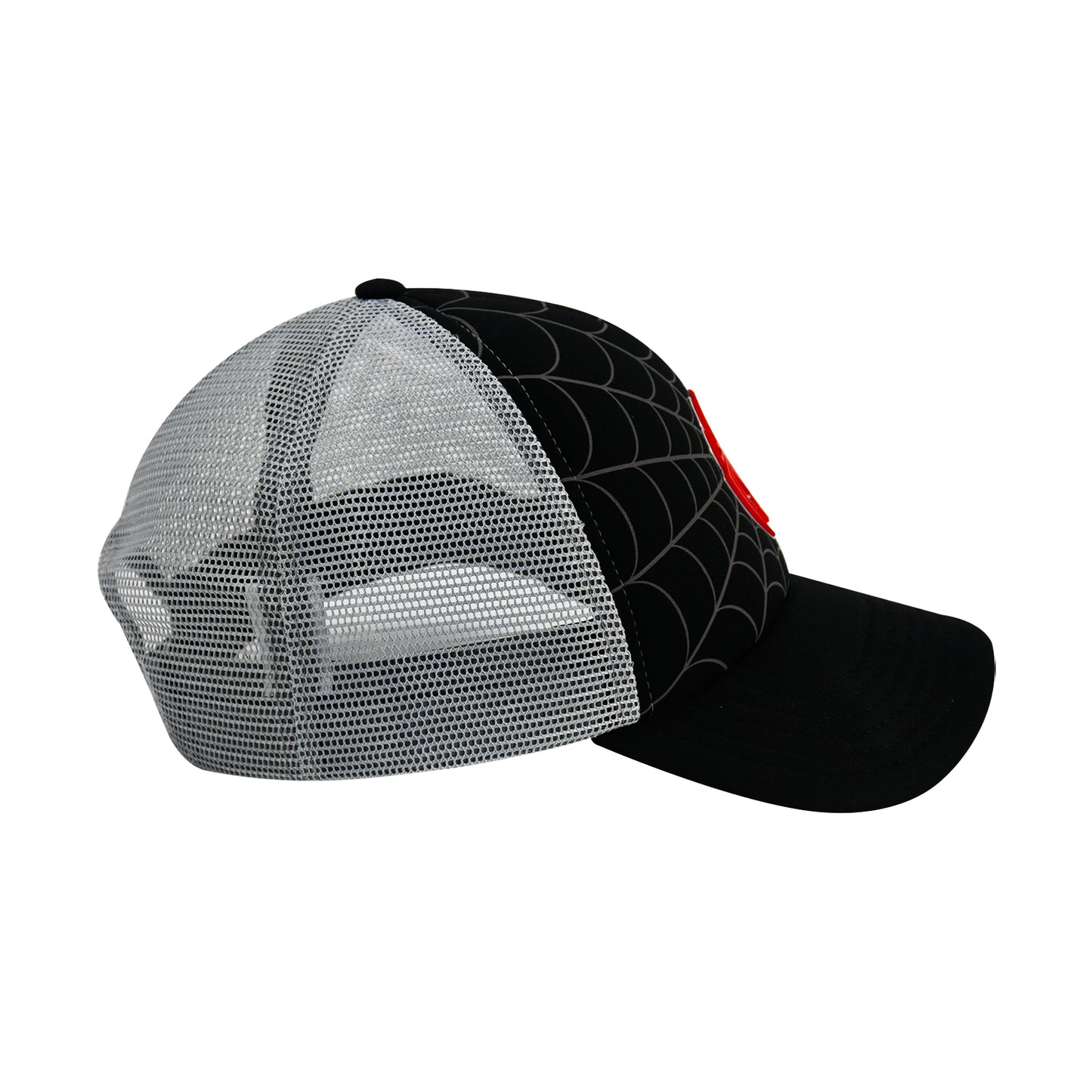 Marvel Spider-Man Baseball Cap, Miles Morales Logo Adjustable Snapback Hat with Curved Brim, Black, One Size