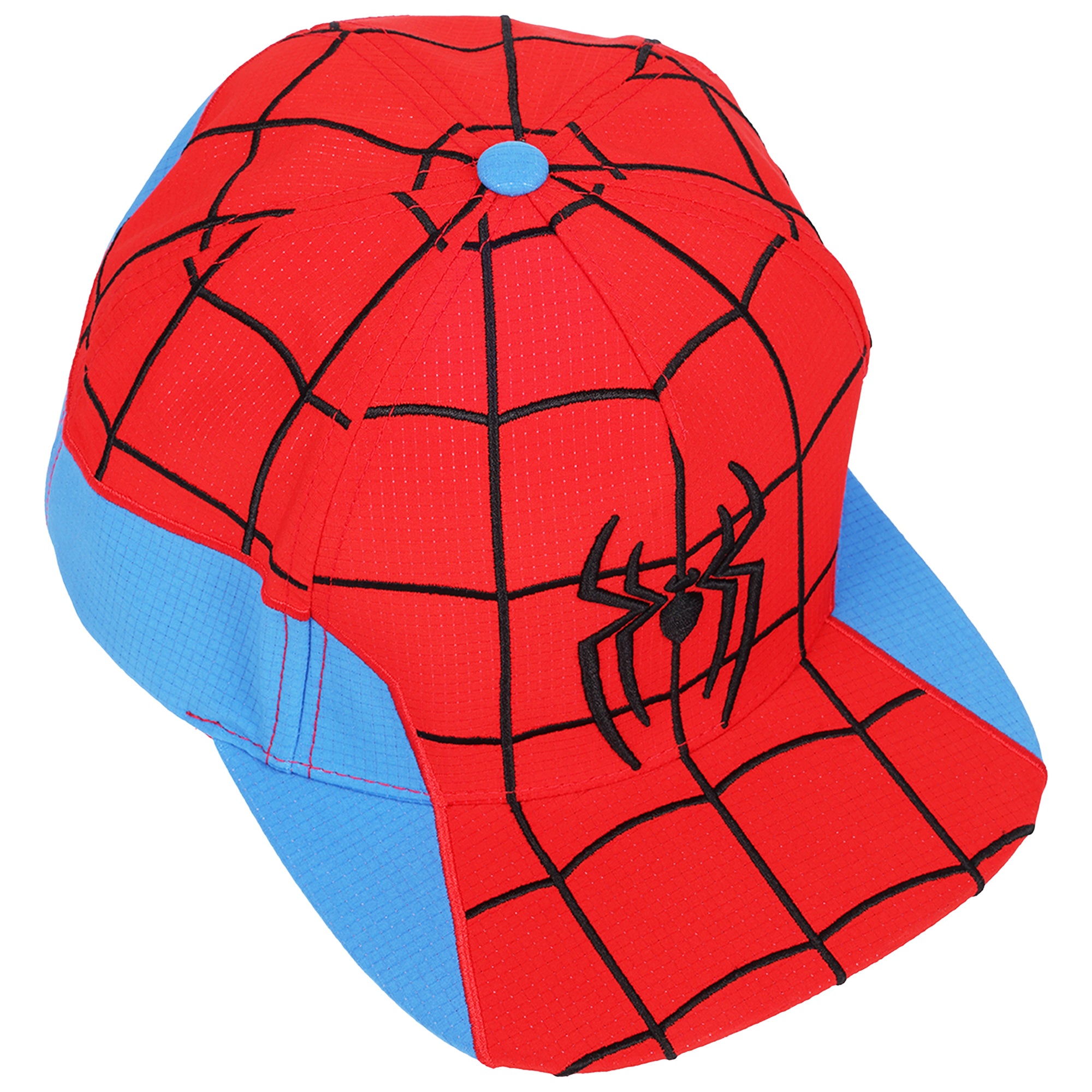 Marvel Spider-Man “Brand New Day” Cosplay Flat Brim Hat – Adult Snapback Cap with Embroidered Spider Logo