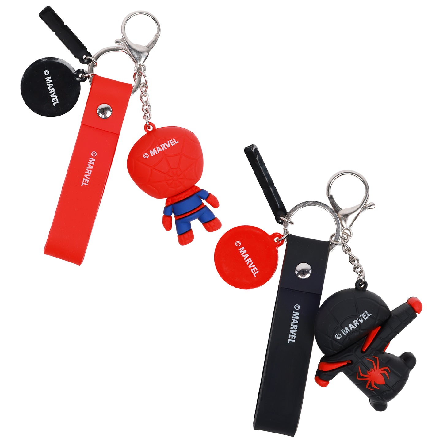 Marvel Spider-Man & Miles Morales 3D Keychain Set – Officially Licensed Lanyard Keychains (2-Pack)