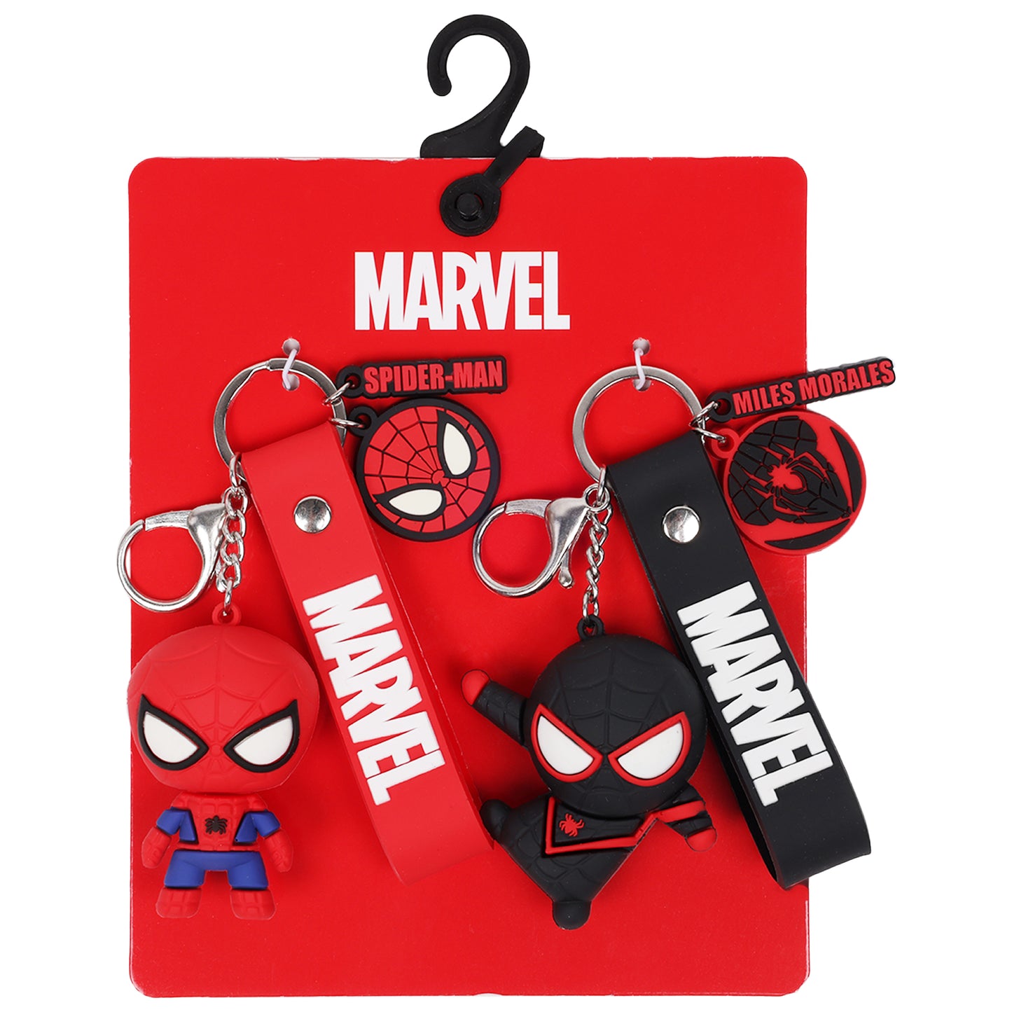 Marvel Spider-Man & Miles Morales 3D Keychain Set – Officially Licensed Lanyard Keychains (2-Pack)