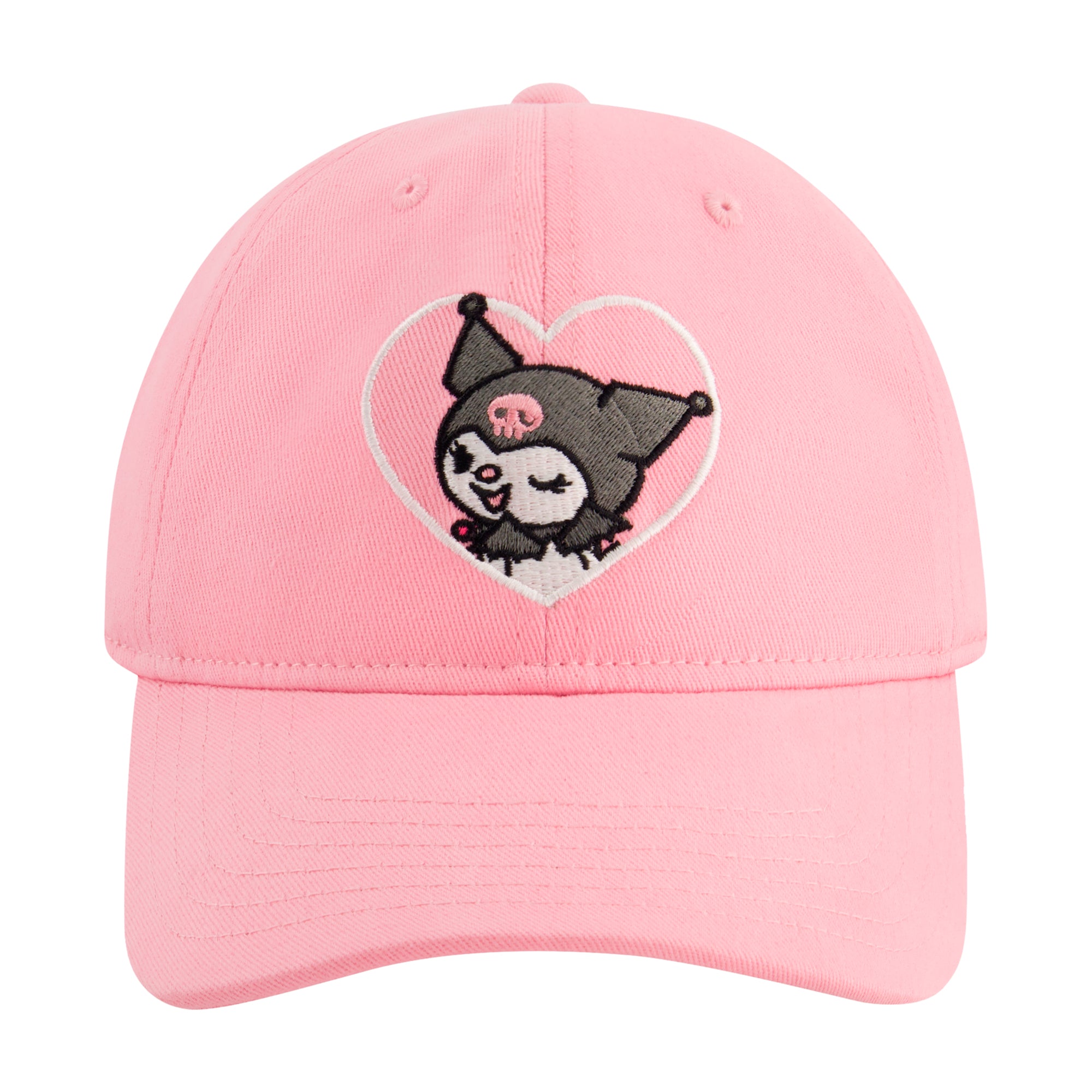 Kuromi Baseball Cap, Adult Bow Tie Hat with Curved Brim, Pink, One Size