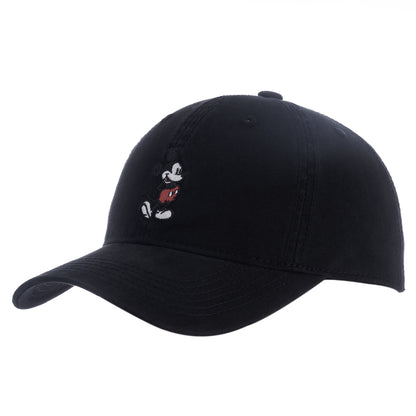 Concept One Disney Mickey Mouse Embroidered Cotton Adjustable Dad Hat with Curved Brim