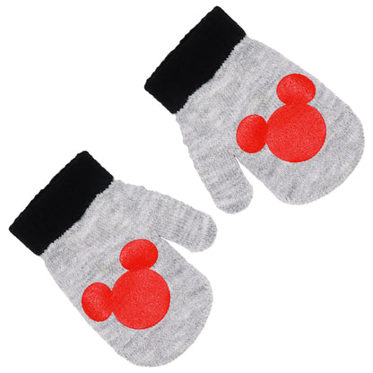 Disney Mickey Mouse Boys’ Toddler Winter Hat, Scarf & Mittens Set – 3-Piece Knit Cold Weather Accessory Set (Ages 2–4)
