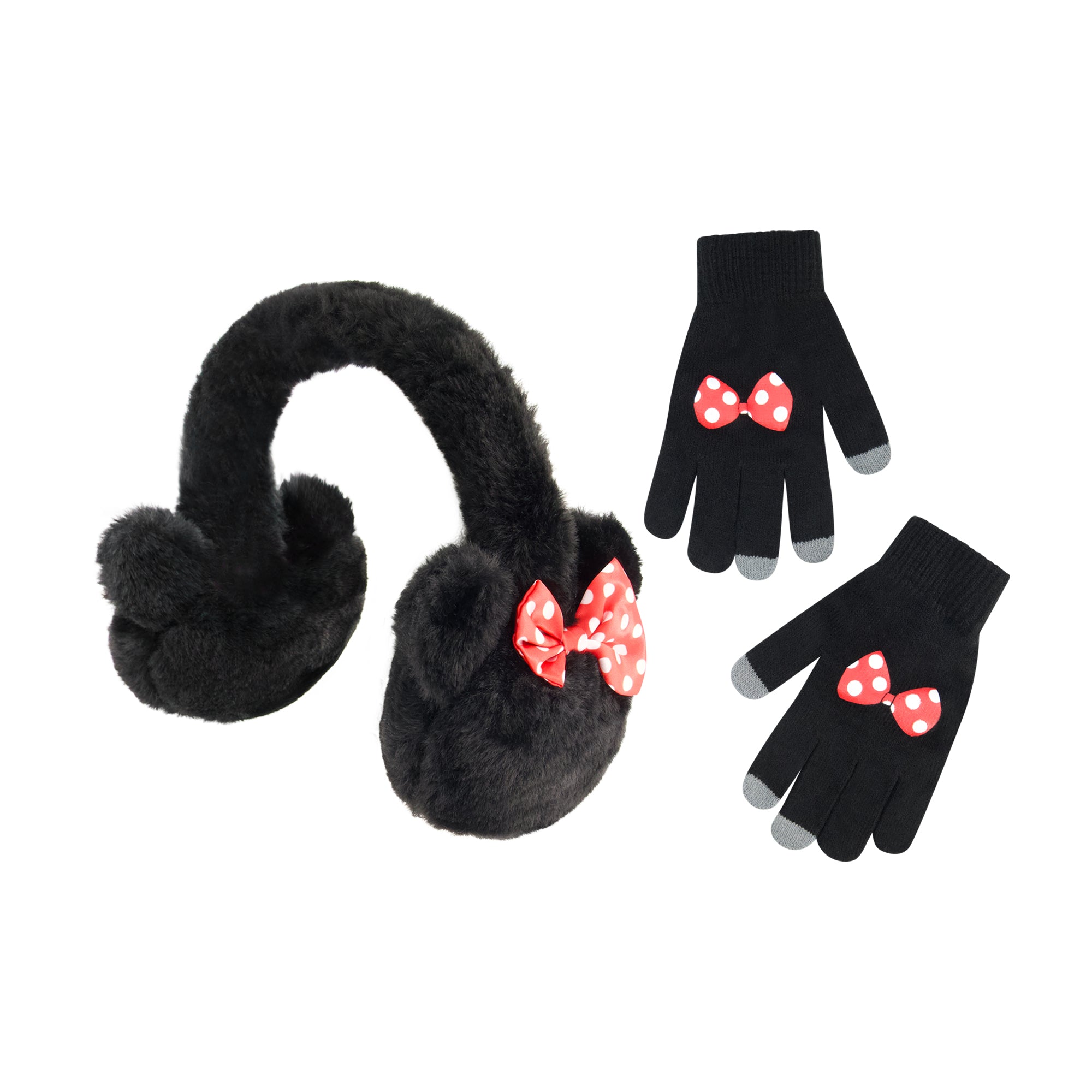 Disney Minnie Mouse Plush Earmuffs with 3D Ears & Polka-Dot Bow