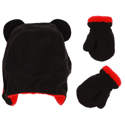 Disney Mickey Mouse Toddler Winter Hat & Mittens Set – Fleece-Lined Sherpa Ear Flap Beanie for Boys (Ages 2–4)