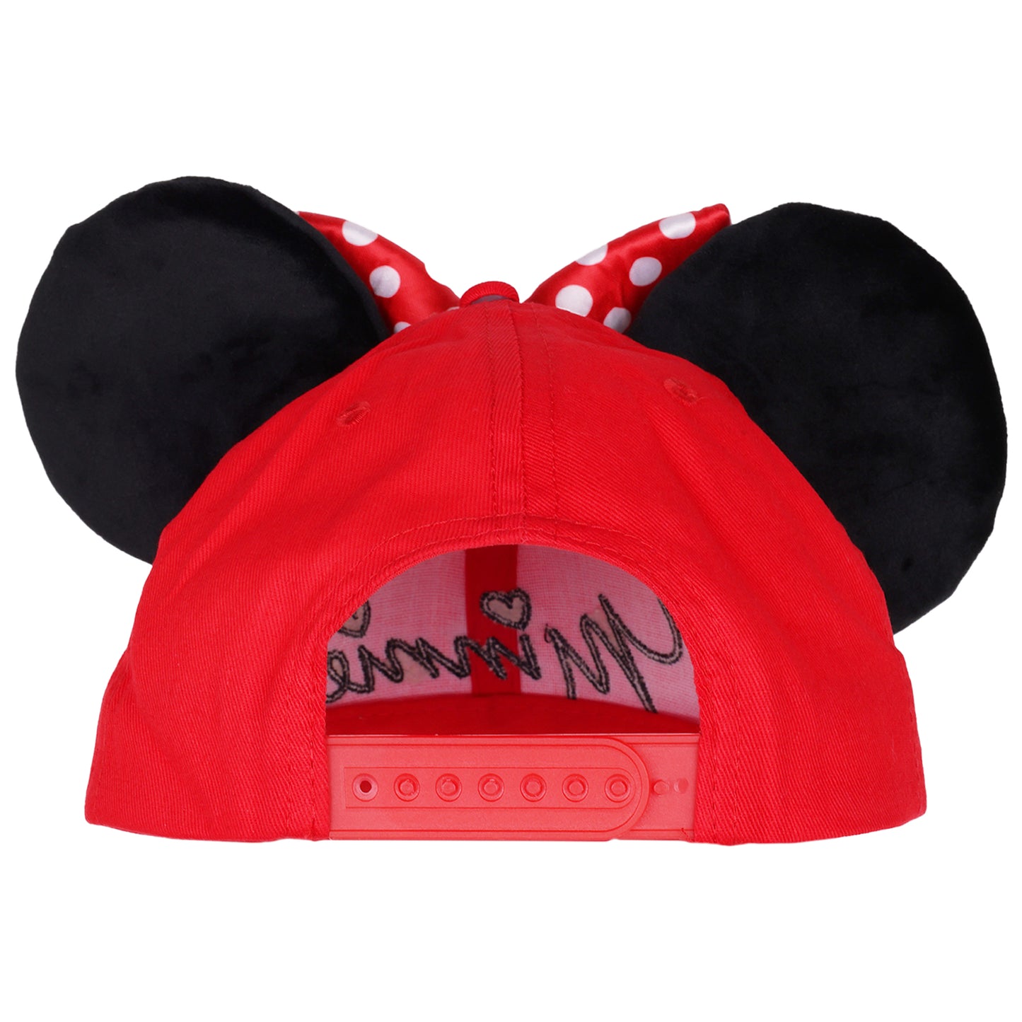 Disney Minnie Mouse 3D Bow Baseball Hat with Ears -Red