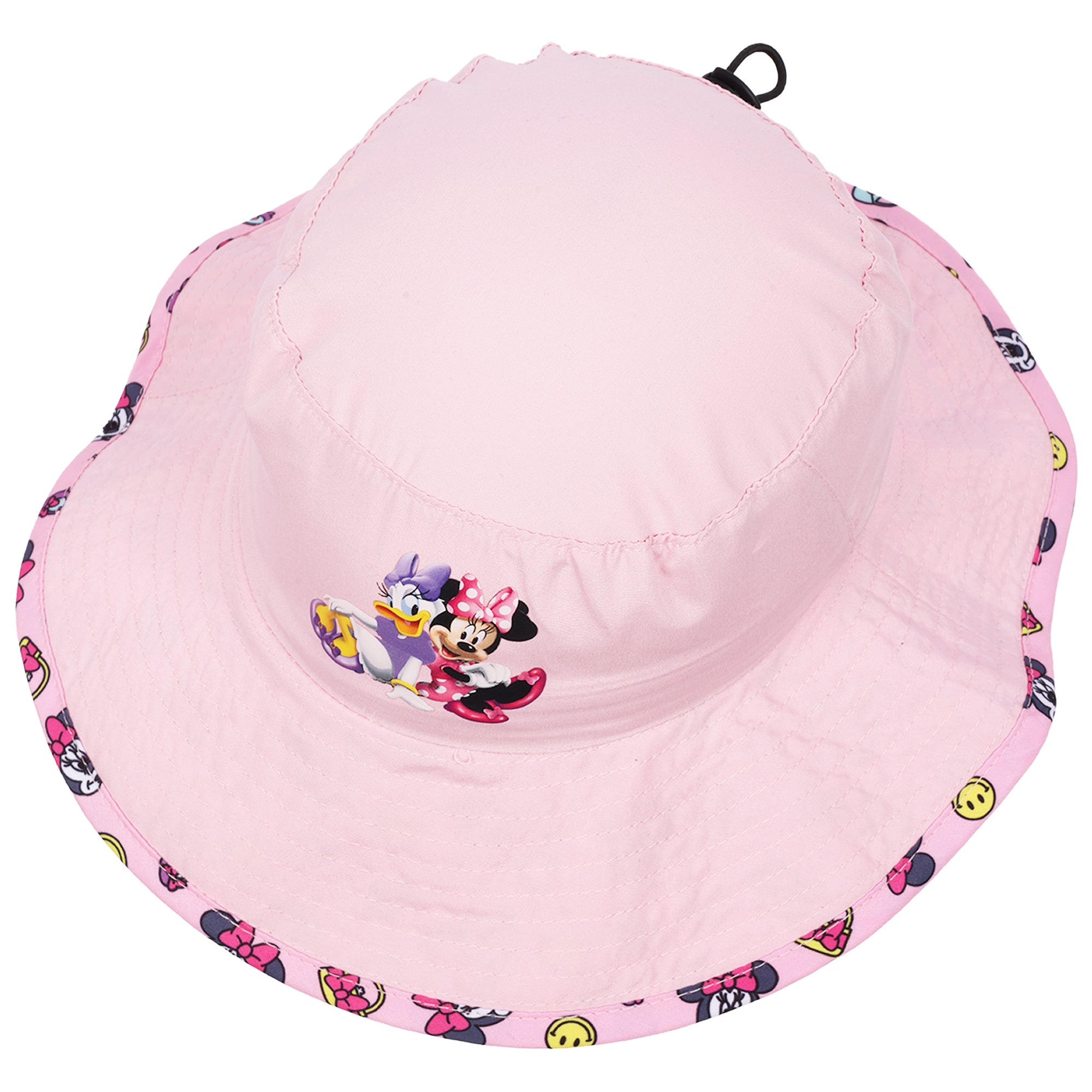 Disney Minnie Mouse & Daisy Duck Kids Bucket Hat with Adjustable Drawstring -Wide Brim Sun Hat Boonie For Girls