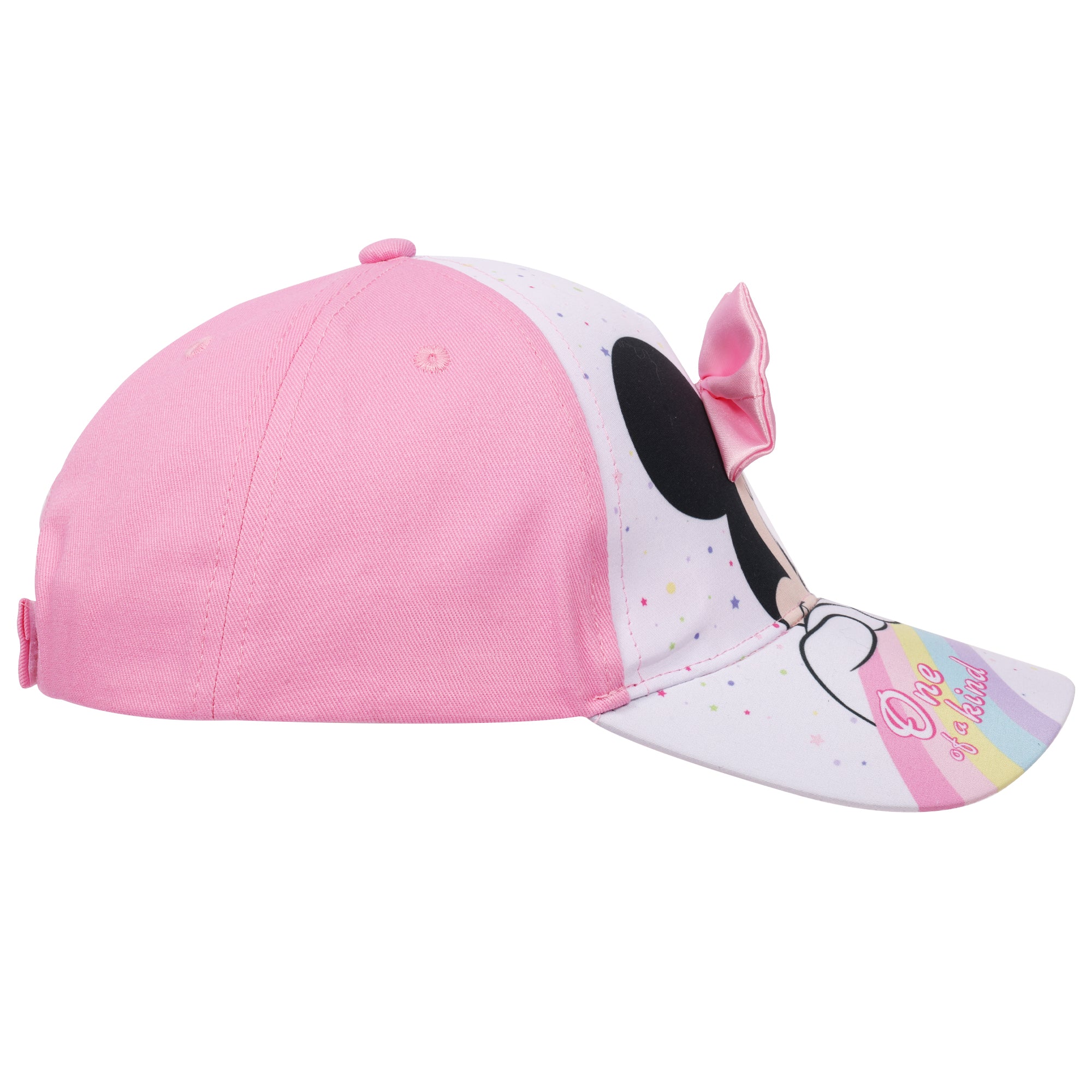 Disney Minnie Mouse “Peek-A-Boo Minnie” Toddler Girls Baseball Cap with Bow – Ages 2–4 – Adjustable Hook-and-Loop