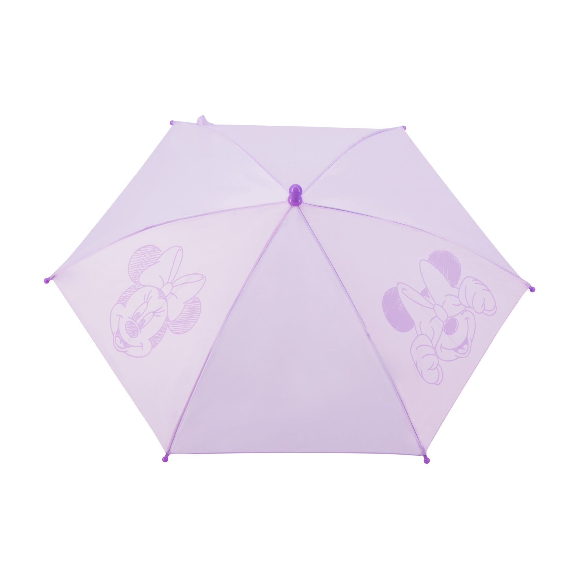 Disney Girls’ Minnie Mouse Lilac Umbrella with Bow Tie Wrap