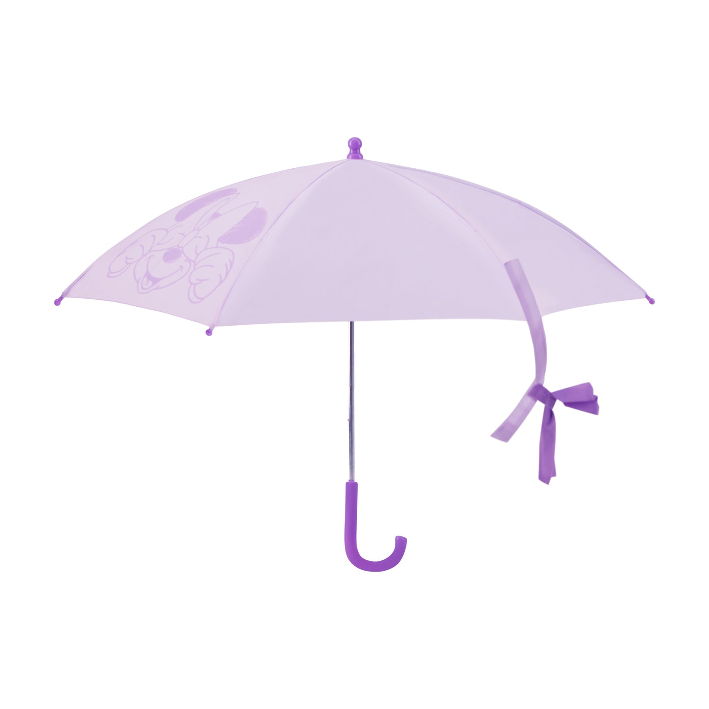 Disney Girls’ Minnie Mouse Lilac Umbrella with Bow Tie Wrap